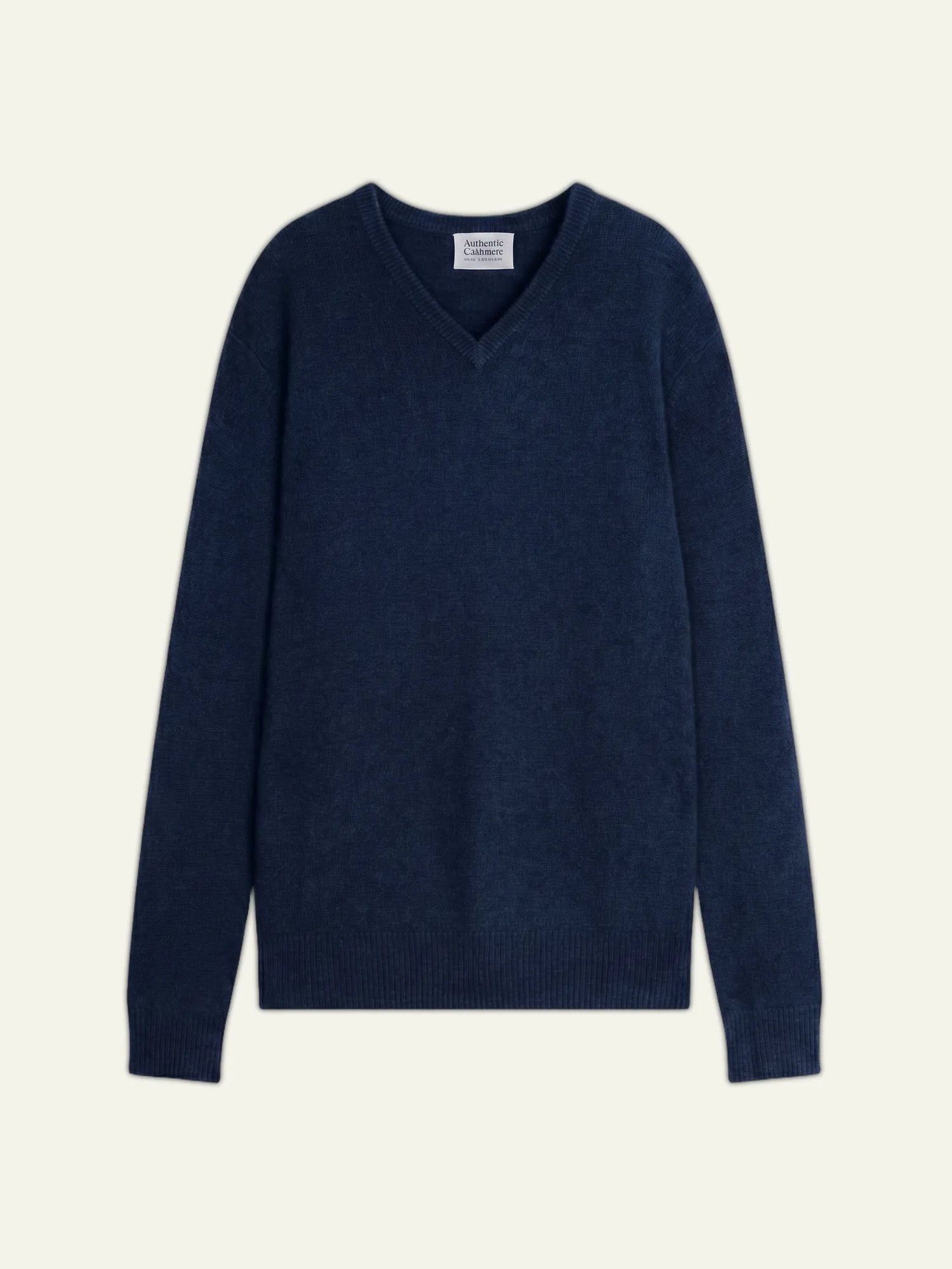 VICTOR pull col V 4 fils océan chiné