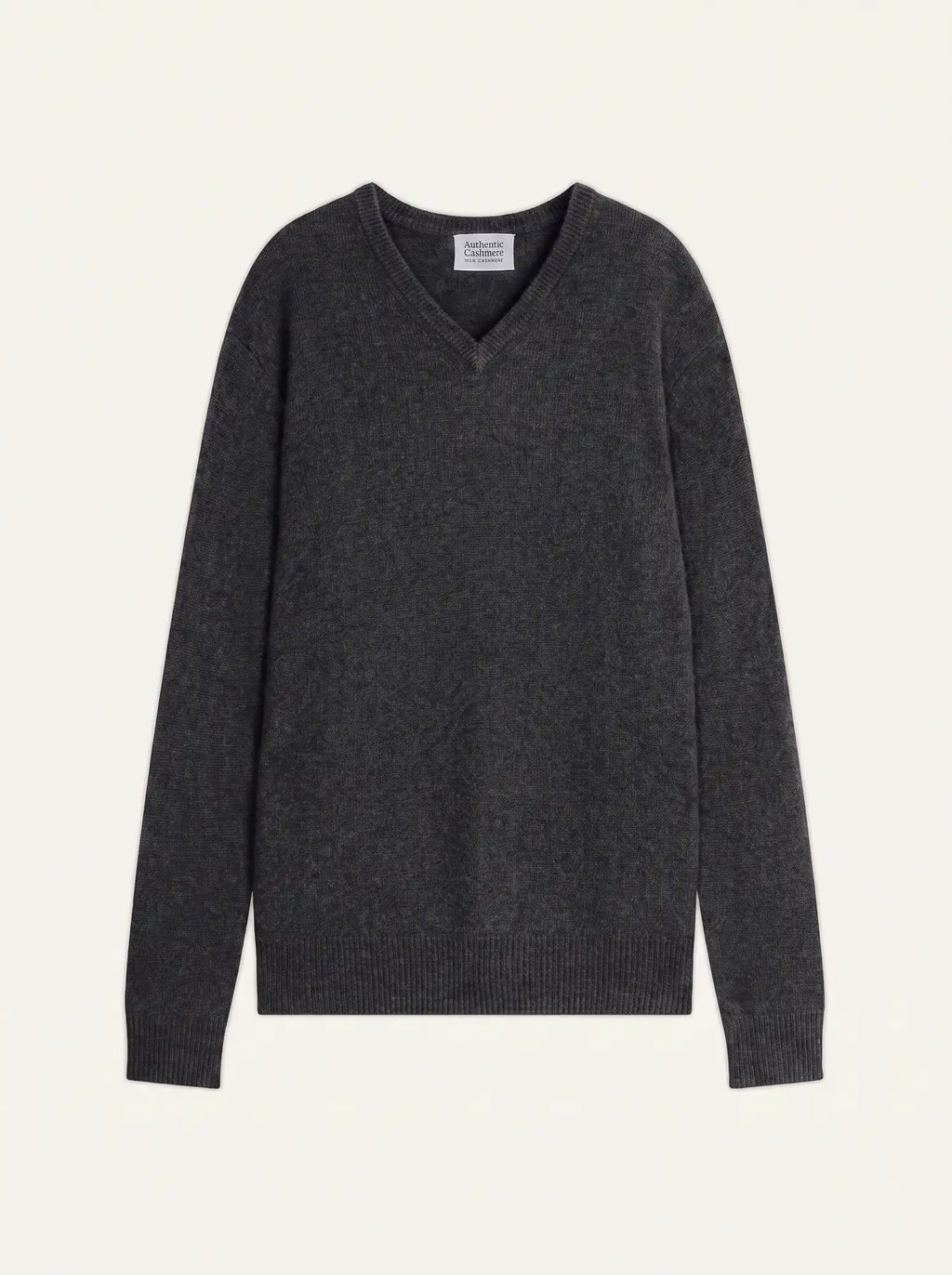 VICTOR pull col V 4 fils anthracite chiné