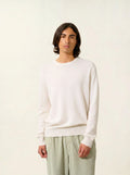 VICTO pull col rond 4 fils neige