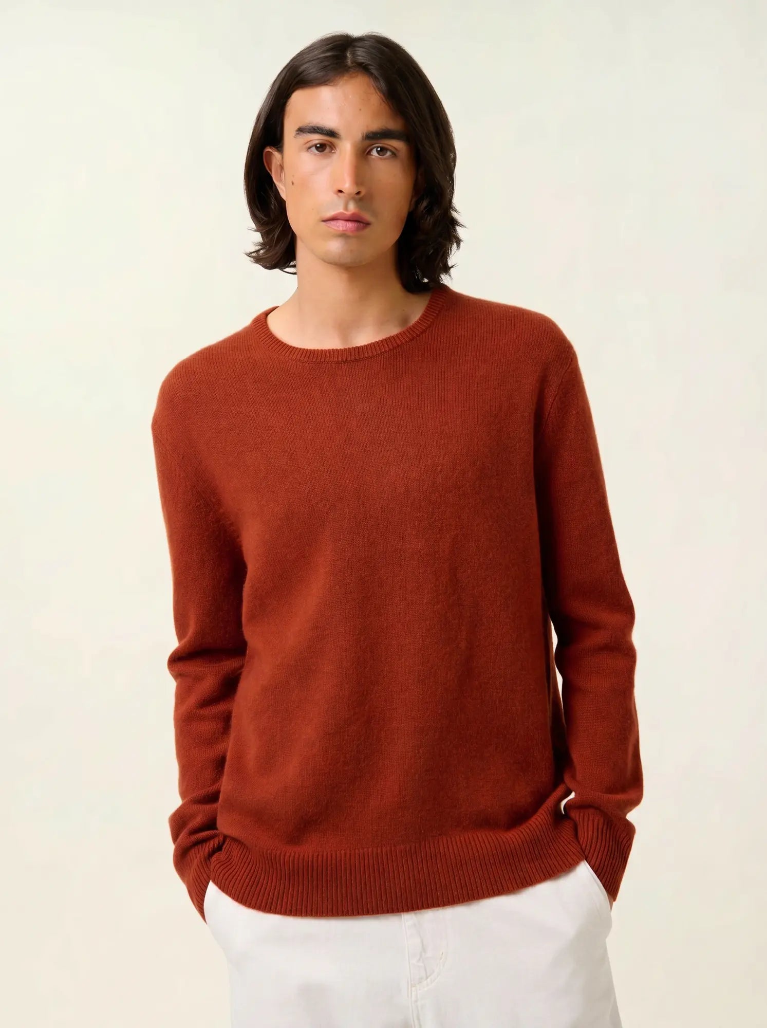 VICTO pull col rond 4 fils écureuil