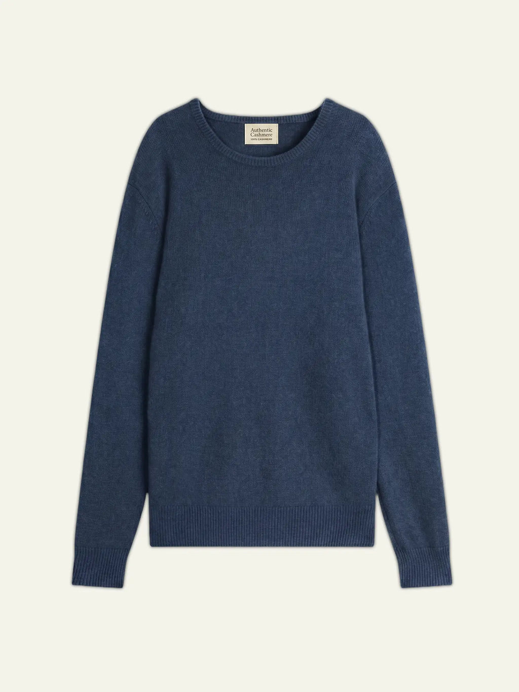 VICTO pull col rond 4 fils océan chiné