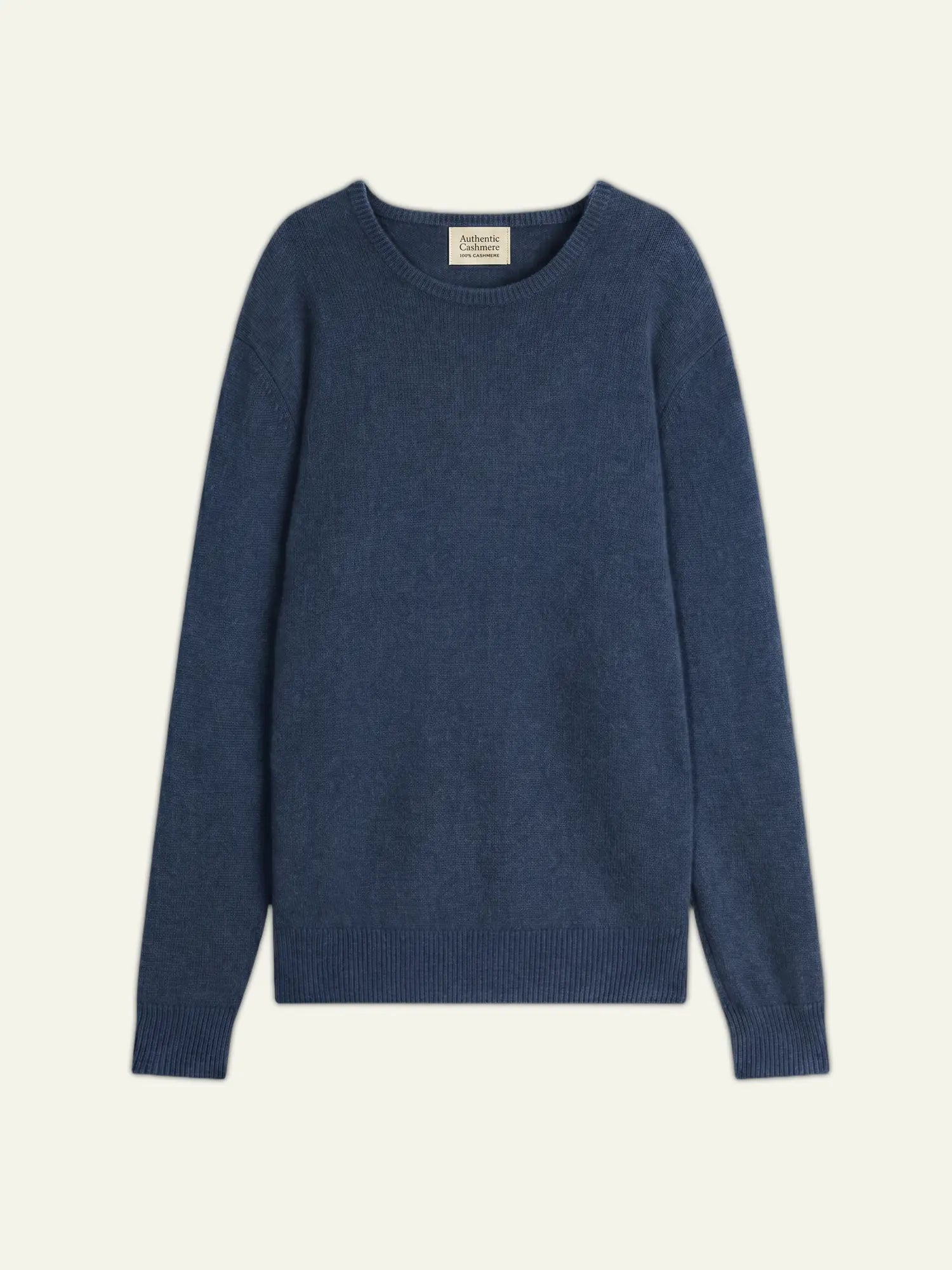 VICTO pull col rond 4 fils océan chiné