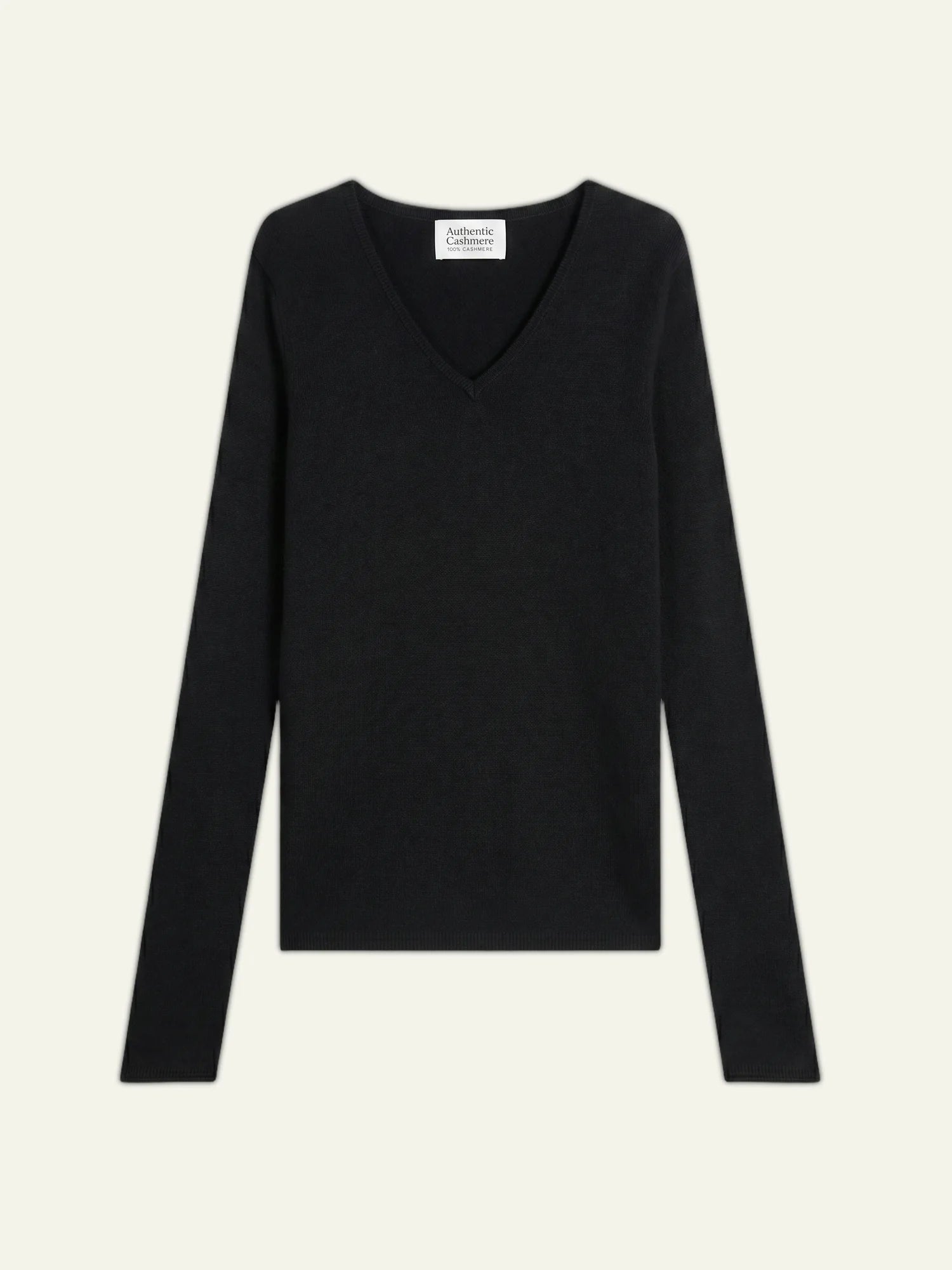 CHELSEA pull col V 4 fils noir