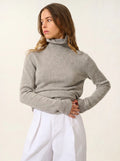 TED pull col roulé 4 fils nuage chiné