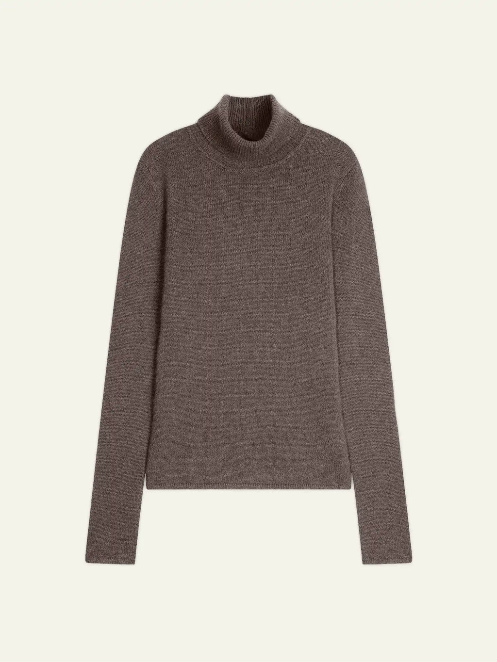 TED pull col roulé 4 fils taupe chiné