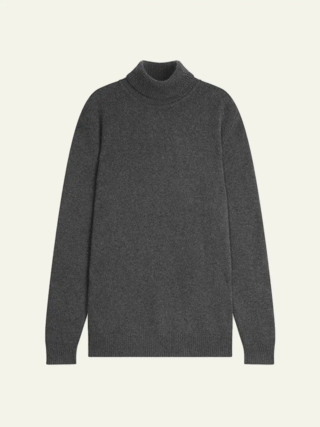 MARTIN pull col roulé 4 fils anthracite chiné