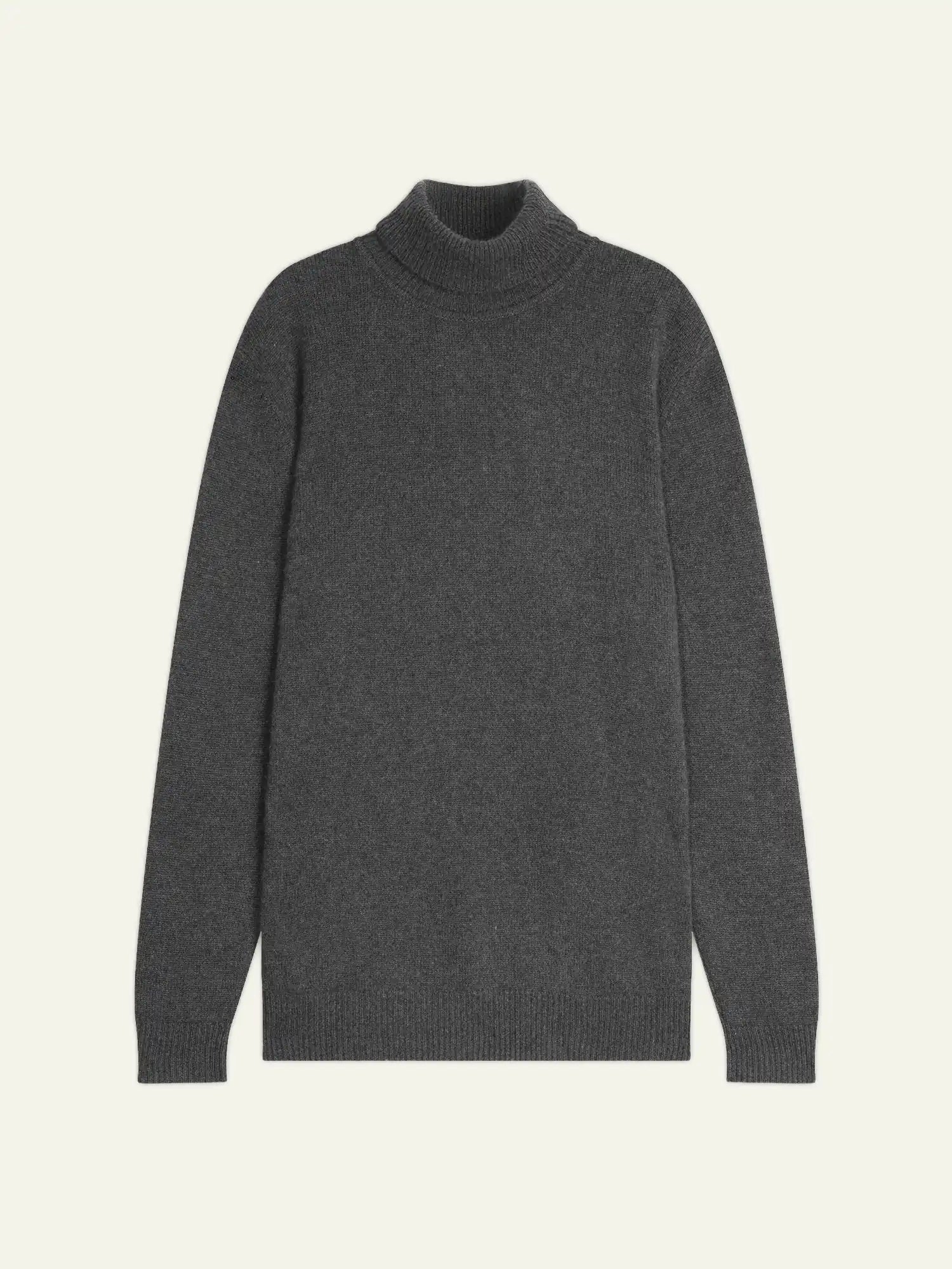 MARTIN pull col roulé 4 fils anthracite chiné