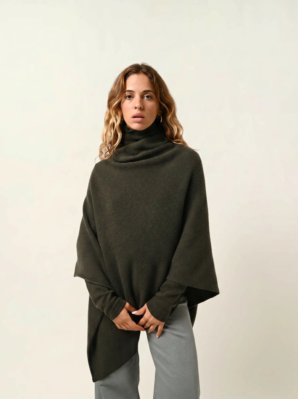 MERYL poncho 4 fils kaki