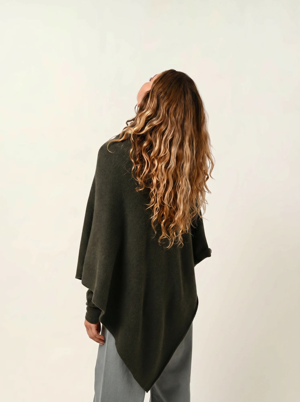 MERYL poncho 4 fils kaki