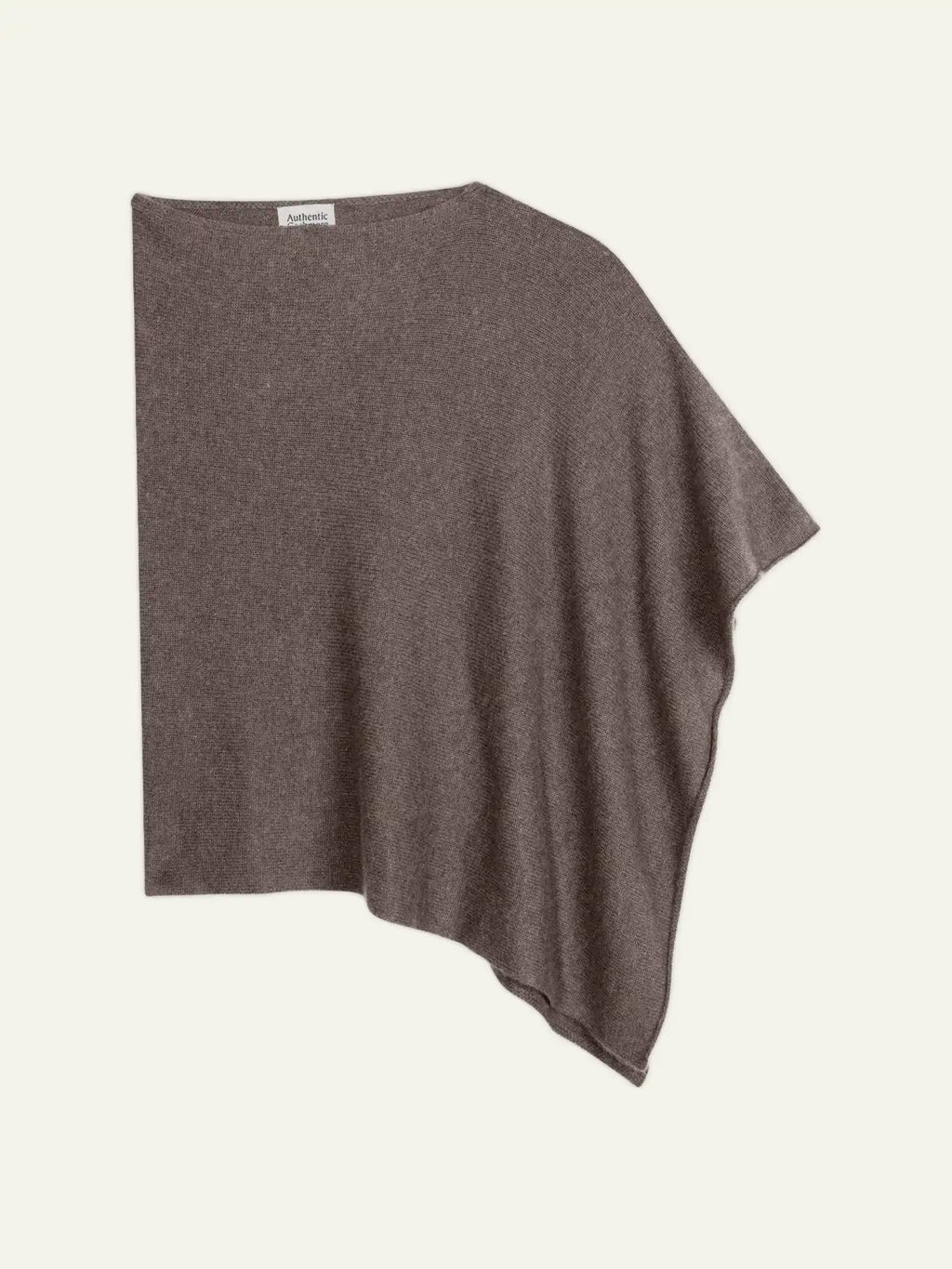 MERYL poncho 4 fils taupe chiné