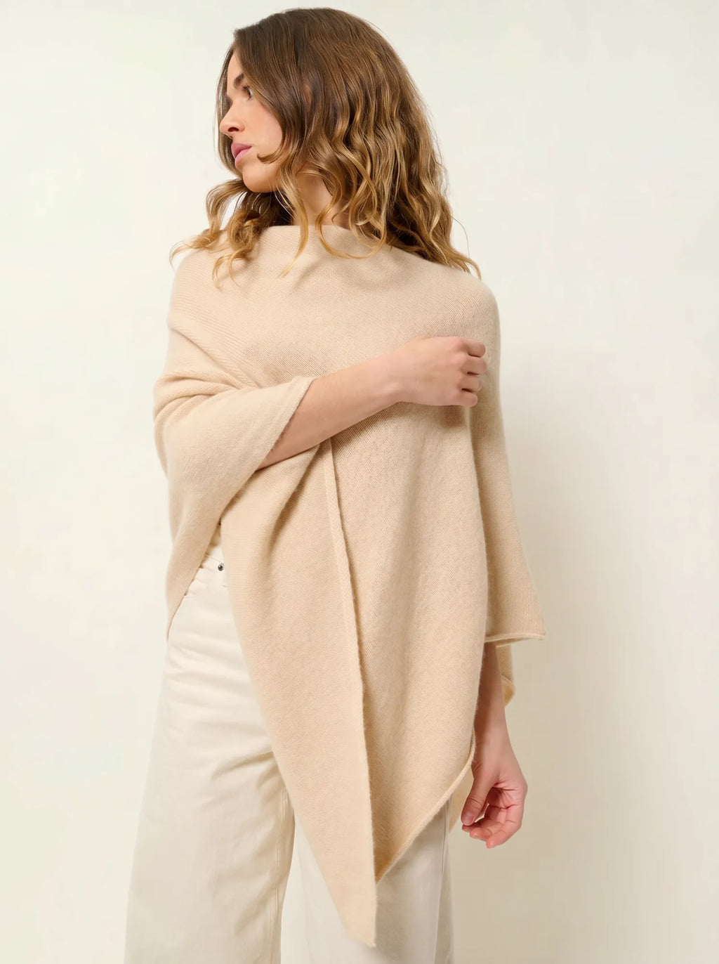 MERYL poncho 4 fils sable