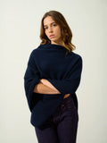 MERYL poncho 4 fils bleu marine