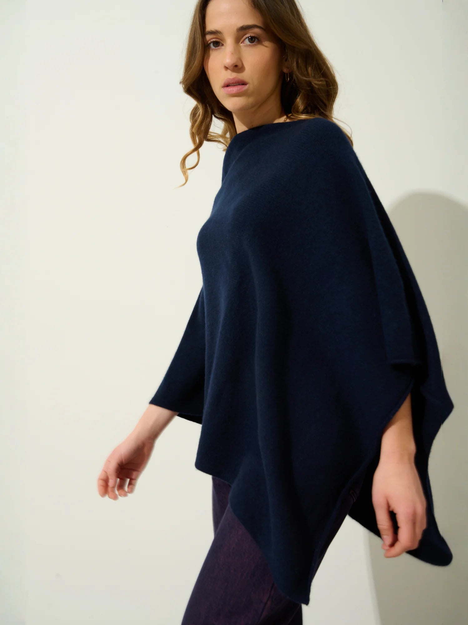 MERYL poncho 4 fils bleu marine