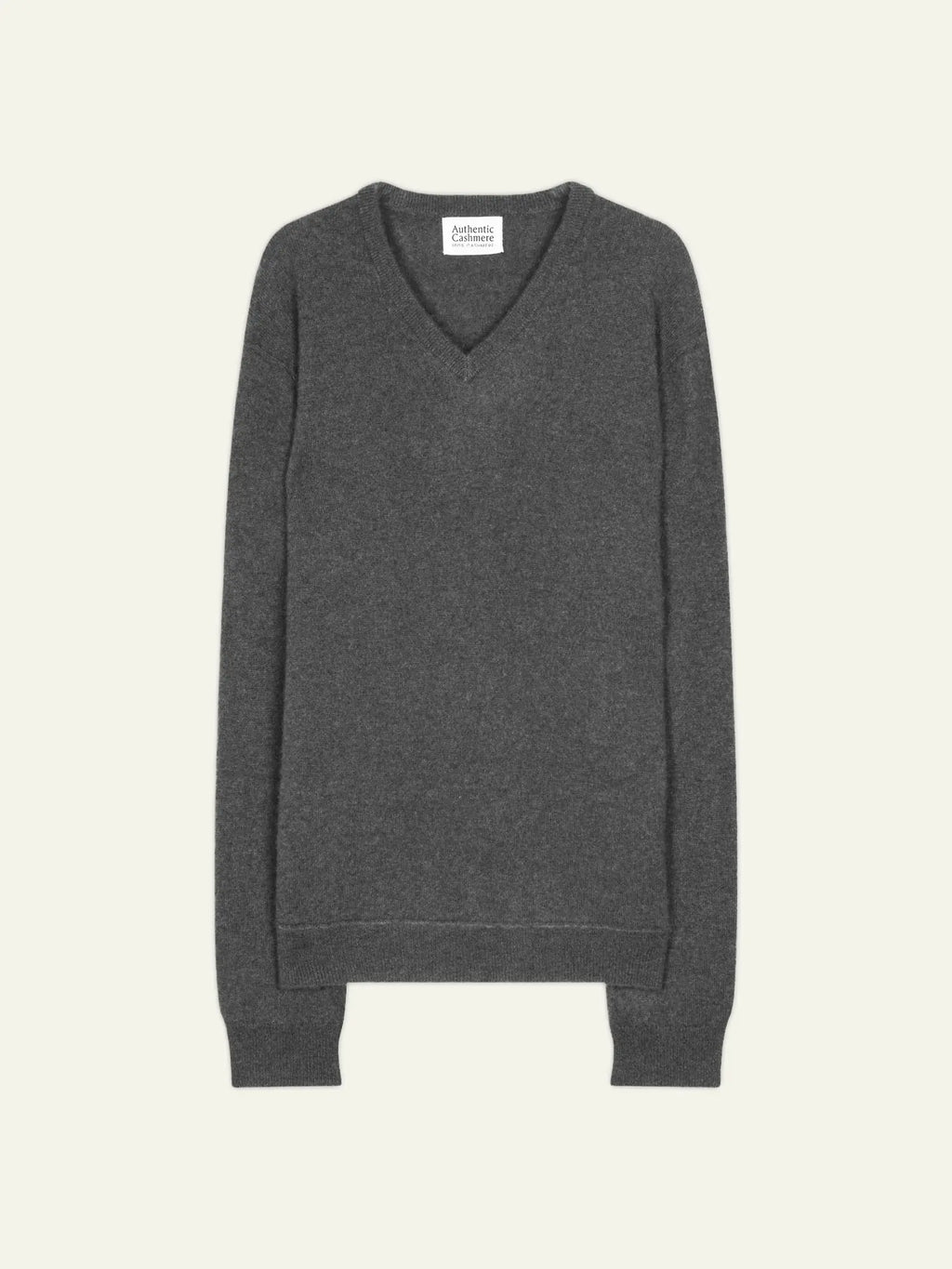 TIMEO pull col V anthracite chiné