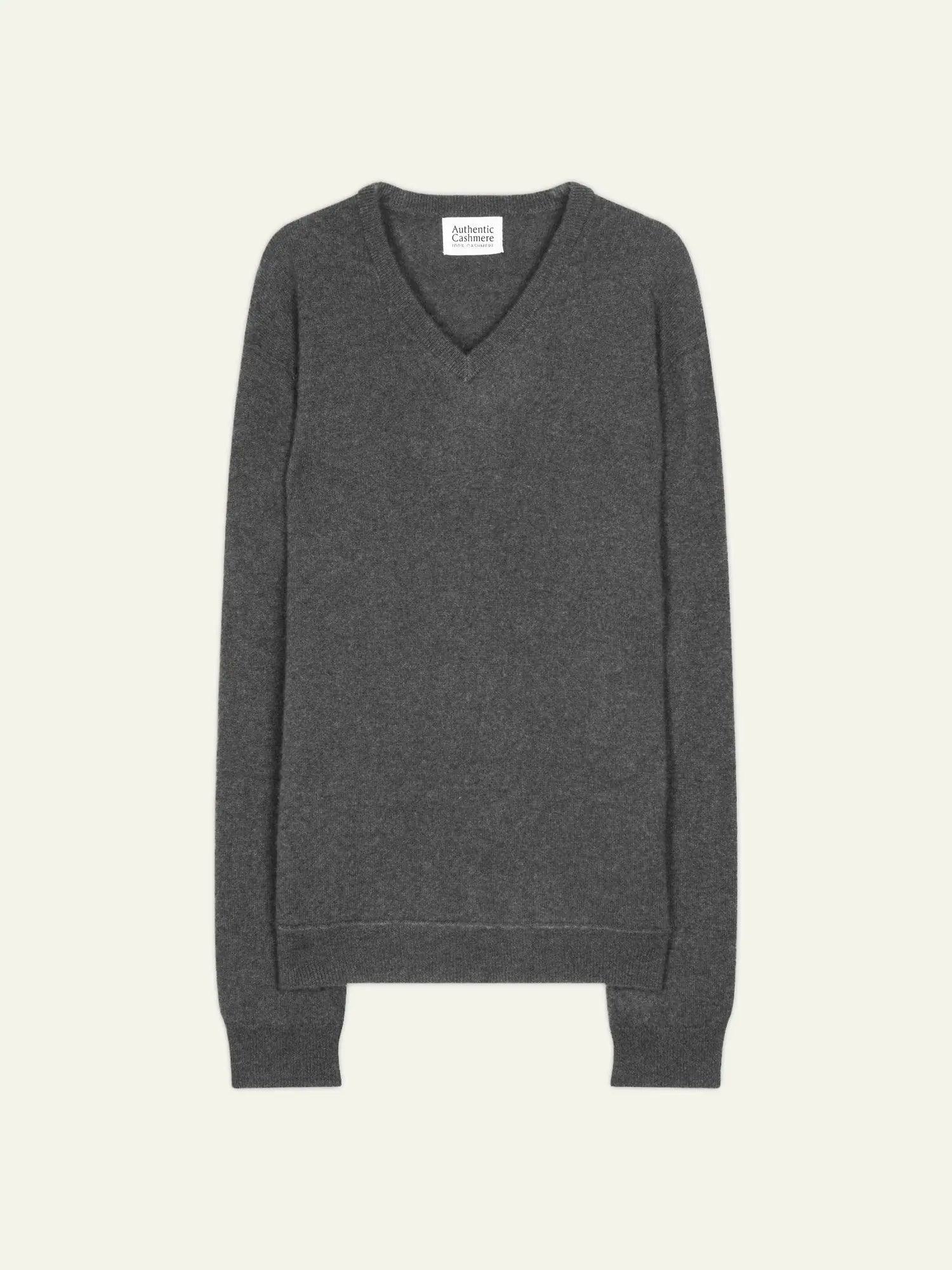 TIMEO pull col V anthracite chiné