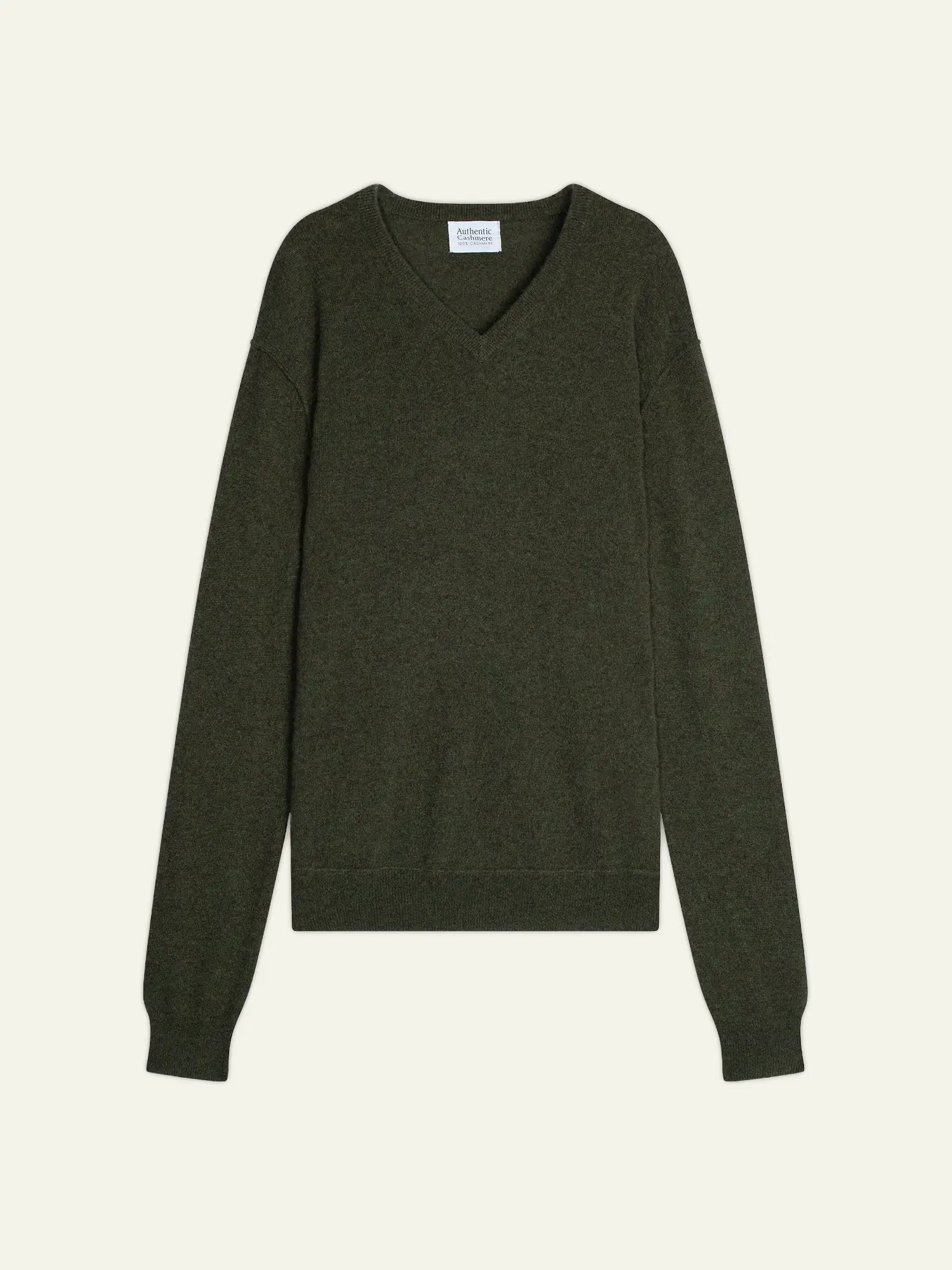 TIMEO pullover v-ausschnitt khaki meliert
