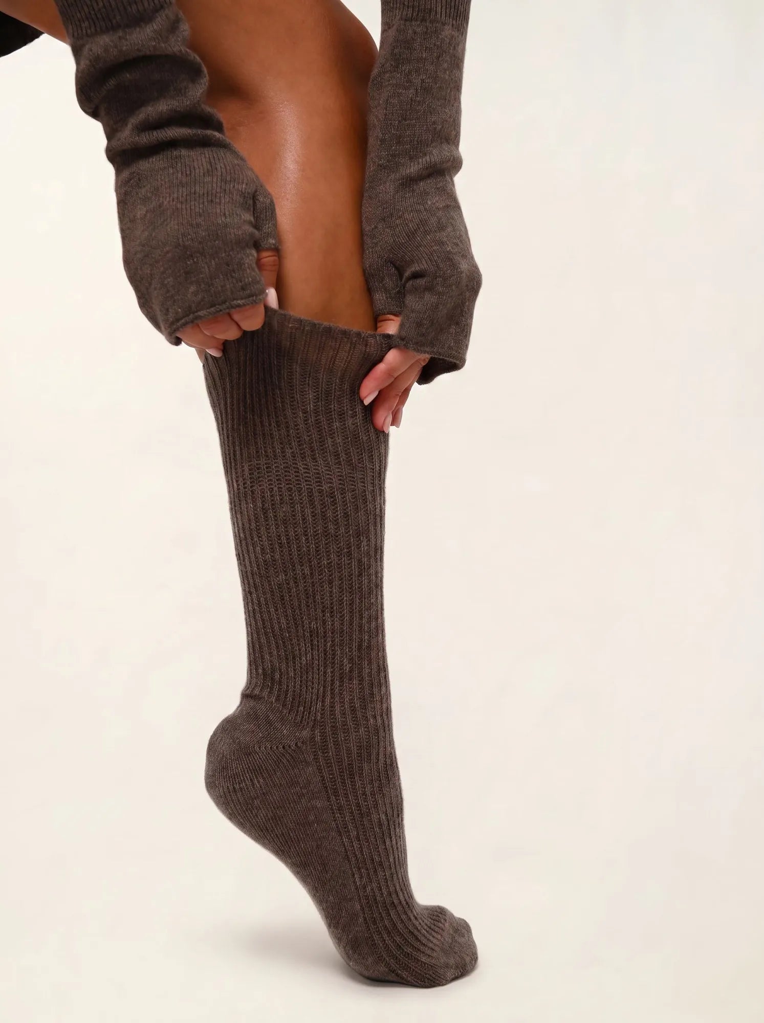 CHEWILA socken 4-fädig taupe meliert