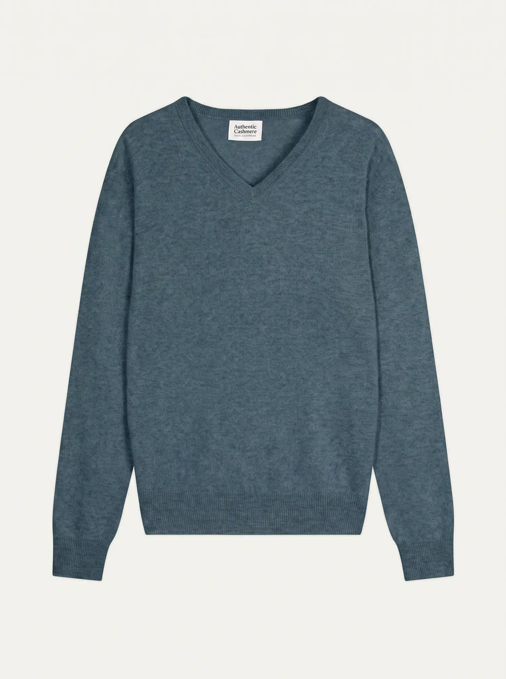AGEL pull col V vert canard chiné