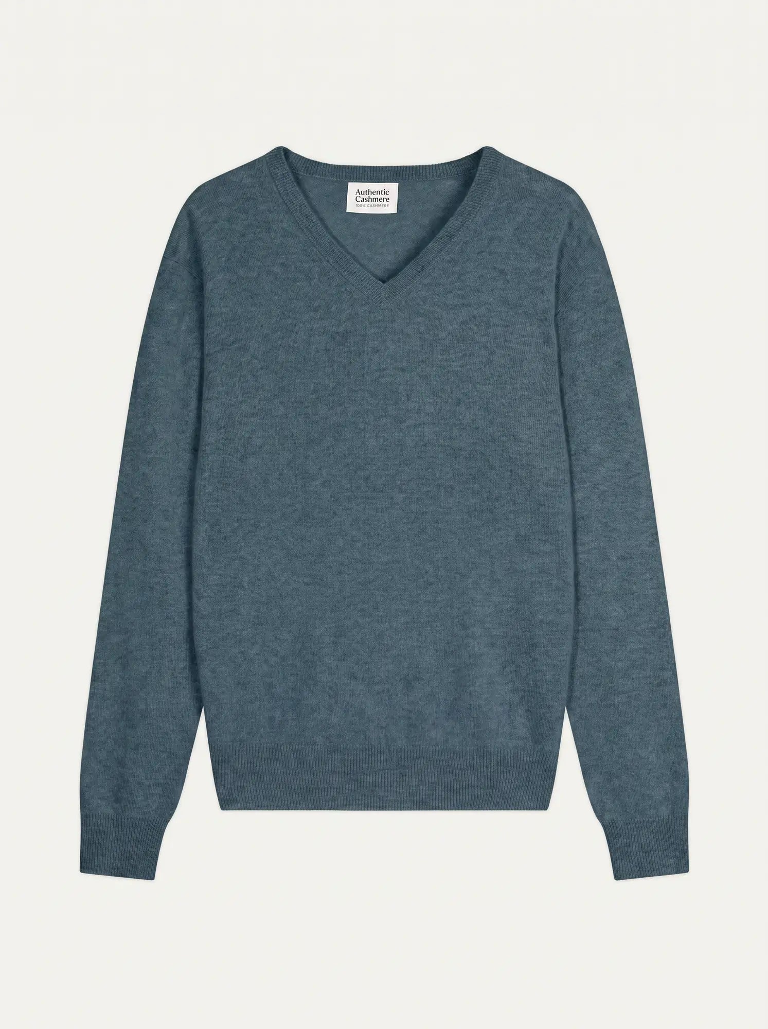 AGEL pull col V vert canard chiné
