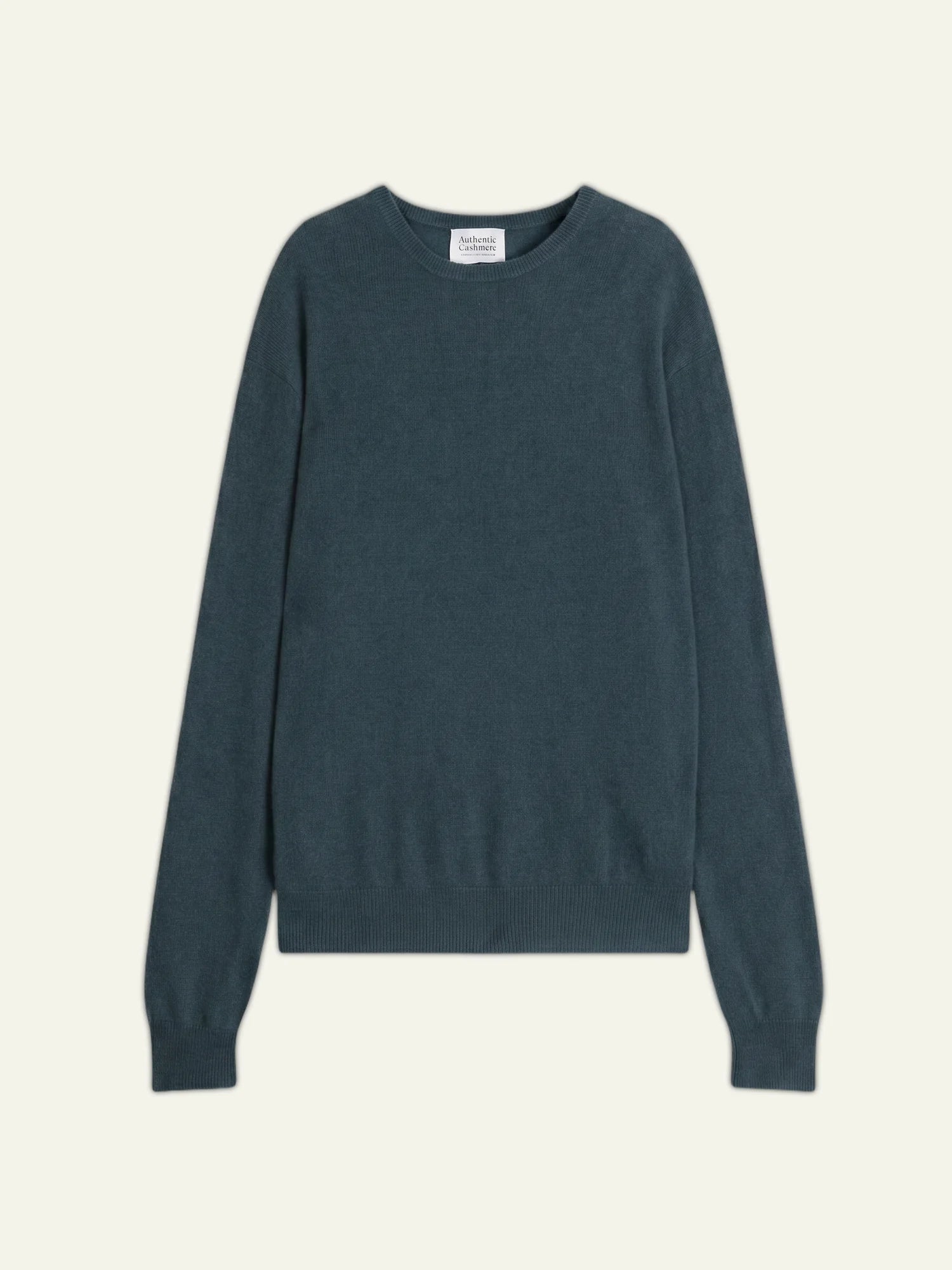 AIGLIÈRE pull col rond vert canard chiné
