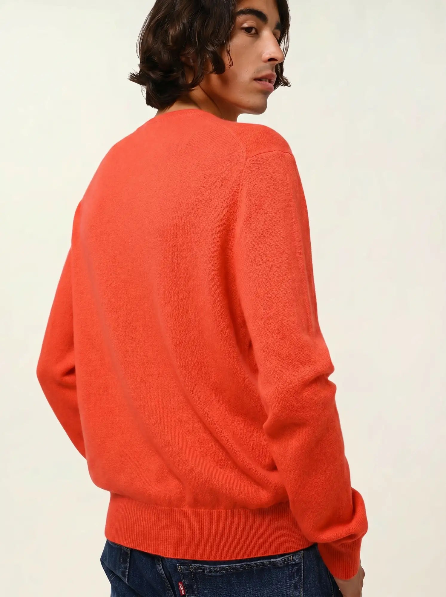 AIGLIÈRE pull col rond orange