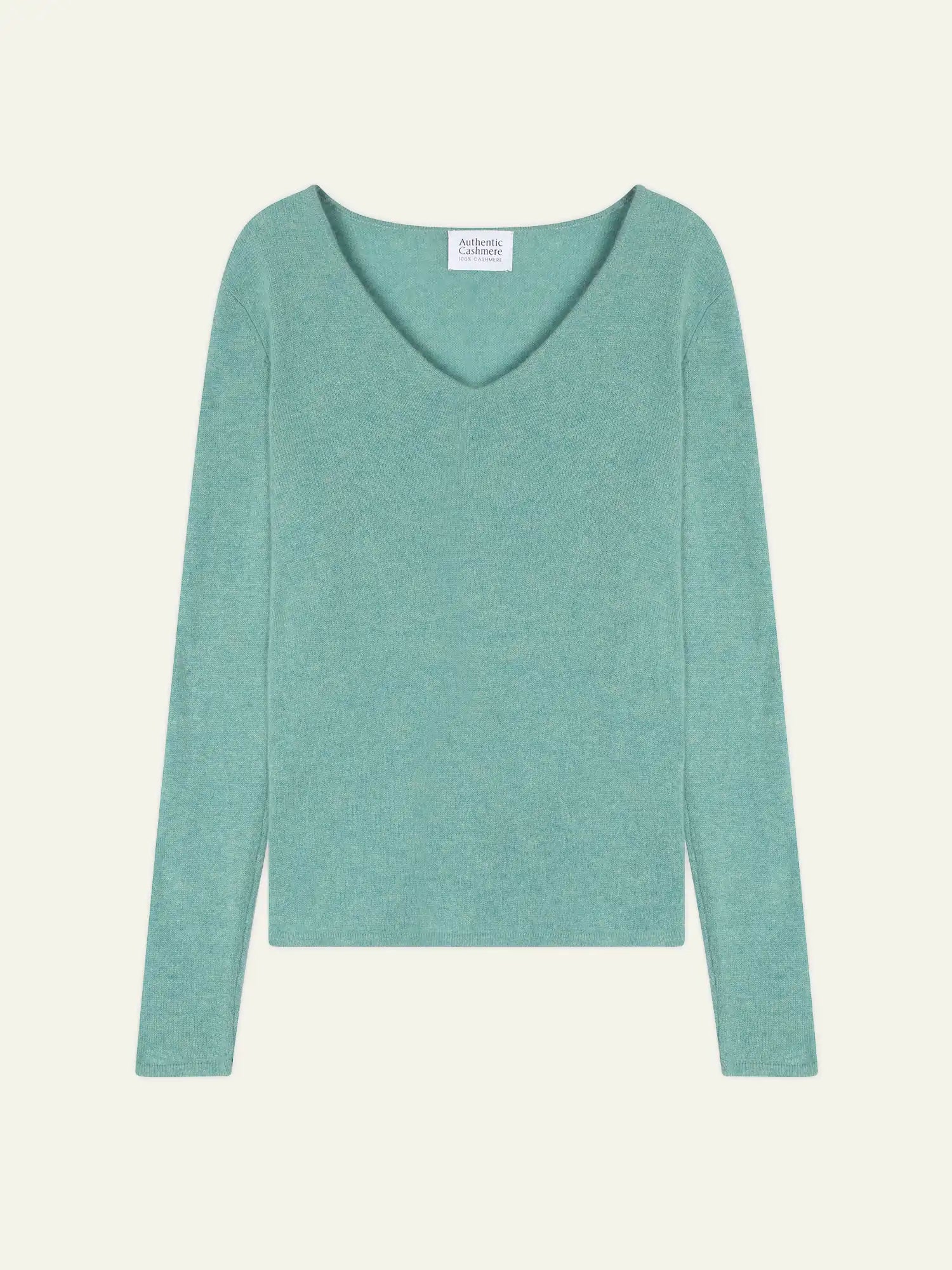 GALISE pull col V vert chiné