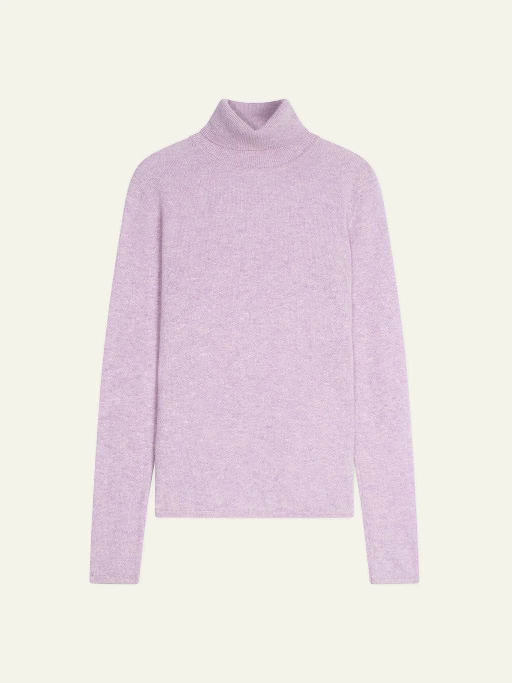 BISE pull col roulé mauve chiné