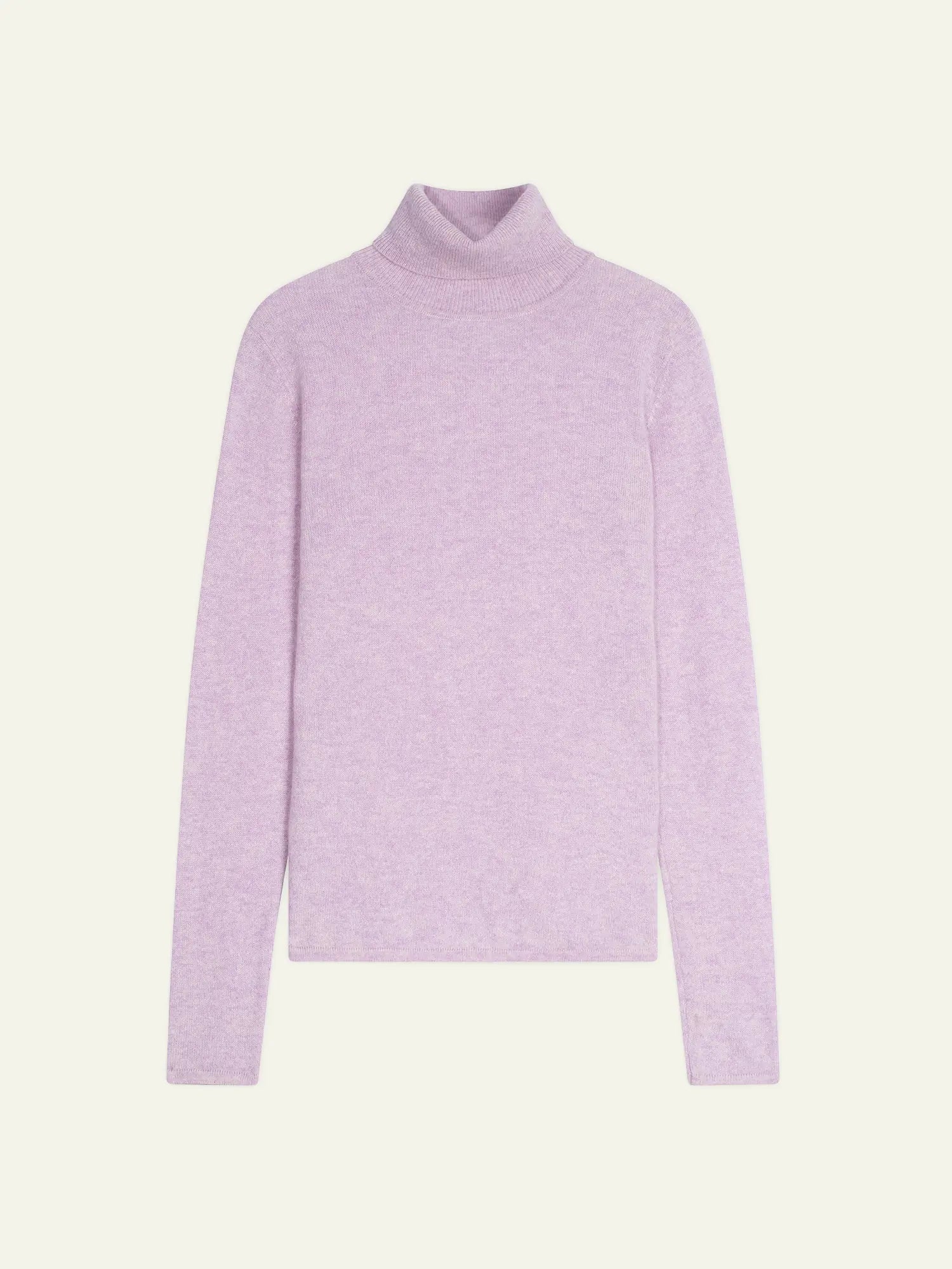 BISE pull col roulé mauve chiné