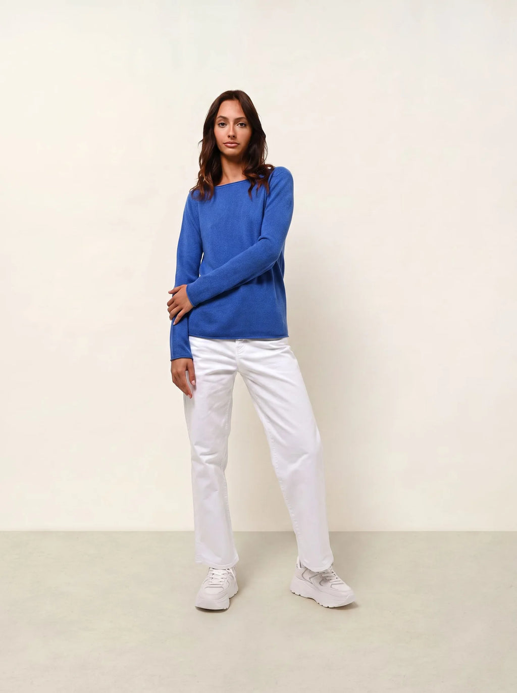 CRIOU pullover u-boot-ausschnitt elektroblau