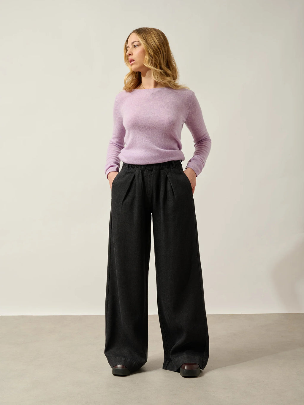 EPÉNA Sweater Crew Neck Heather Mauve