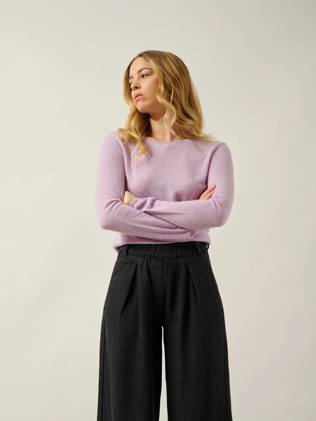 EPÉNA Sweater Crew Neck Heather Mauve