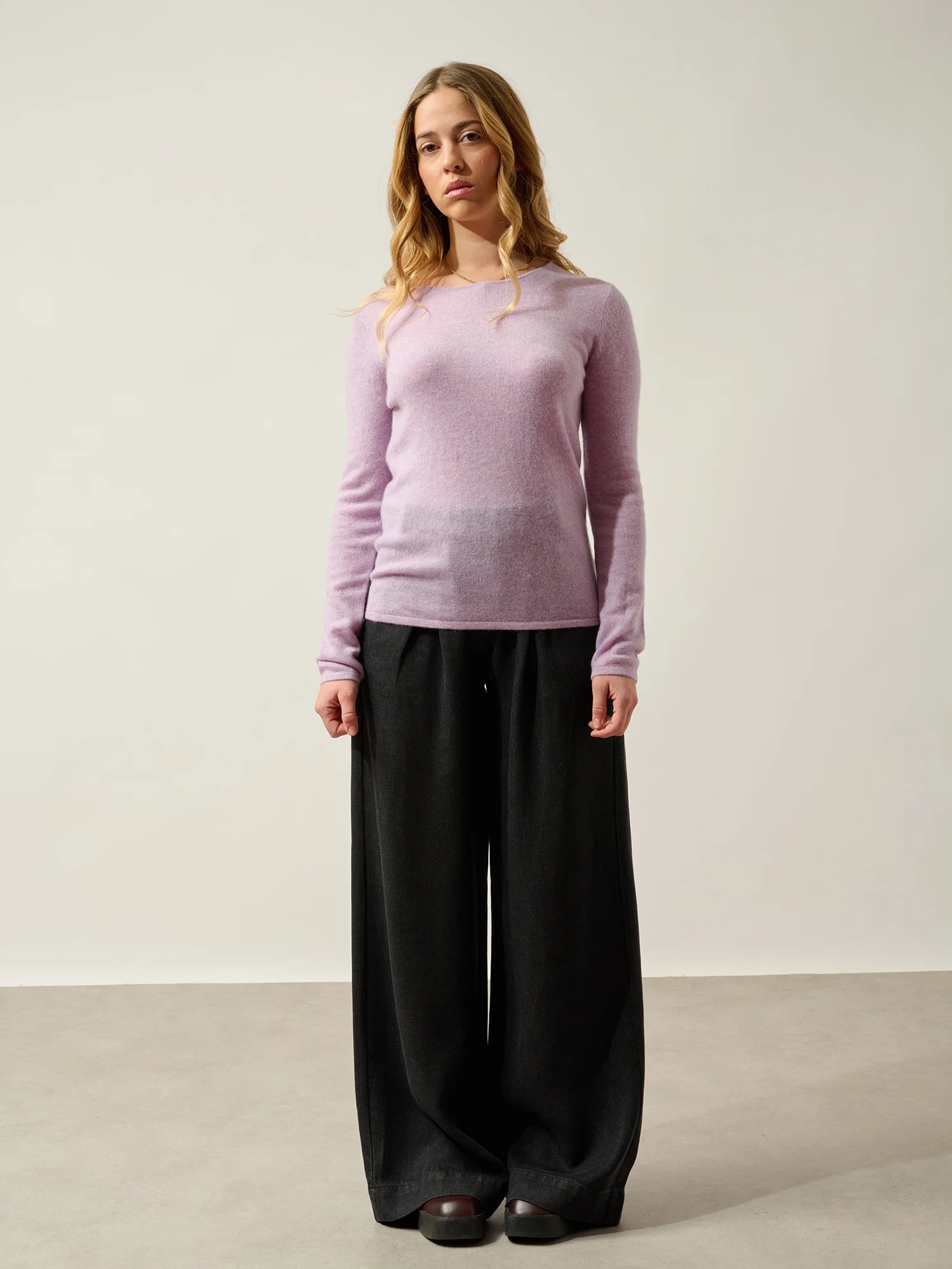 EPÉNA Sweater Crew Neck Heather Mauve