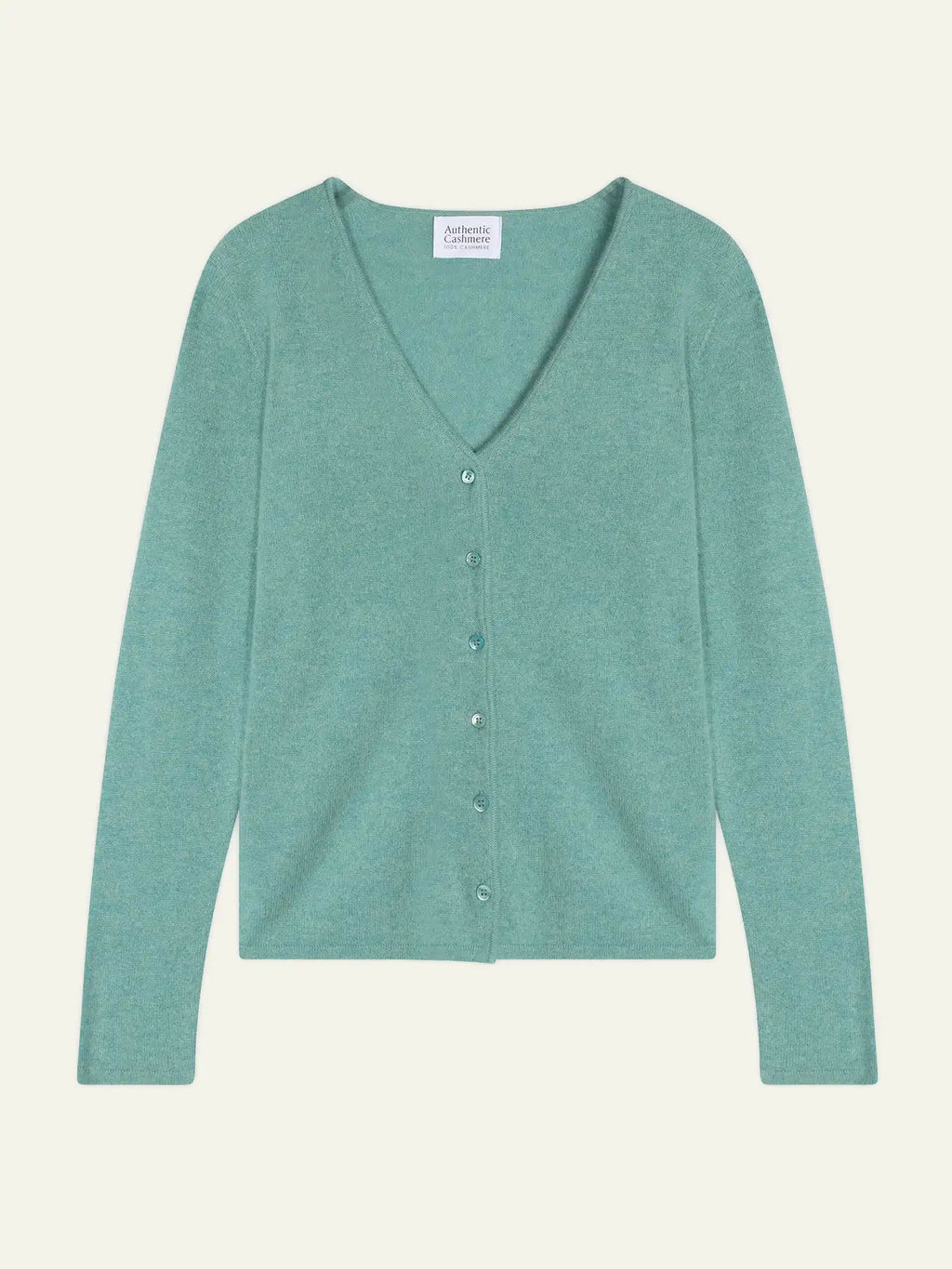 CHALAIS cardigan col V vert chiné
