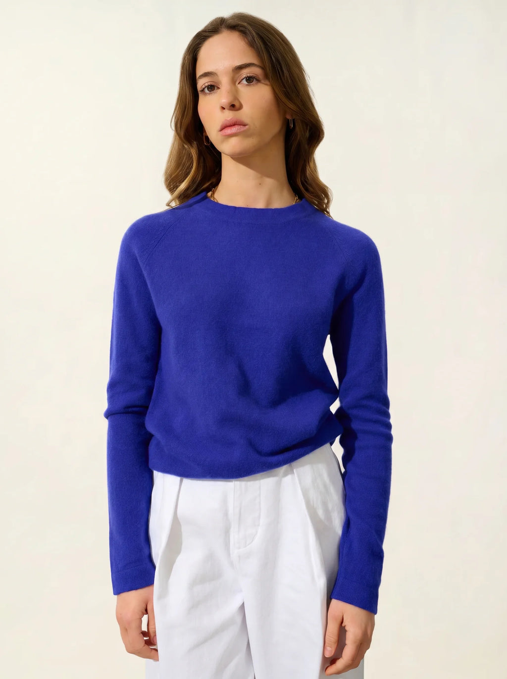 ECRIN pull col rond indigo
