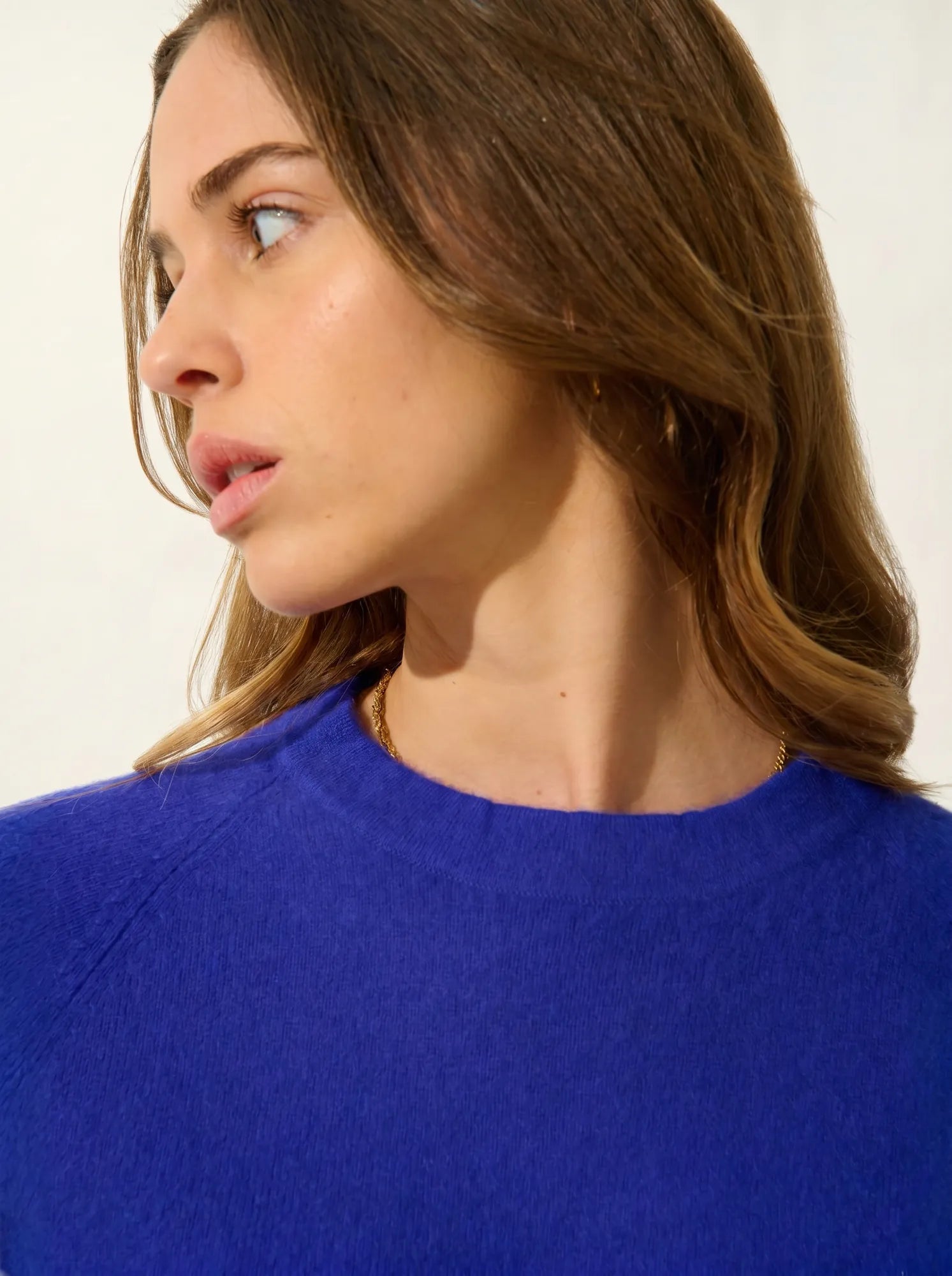 ECRIN pull col rond indigo