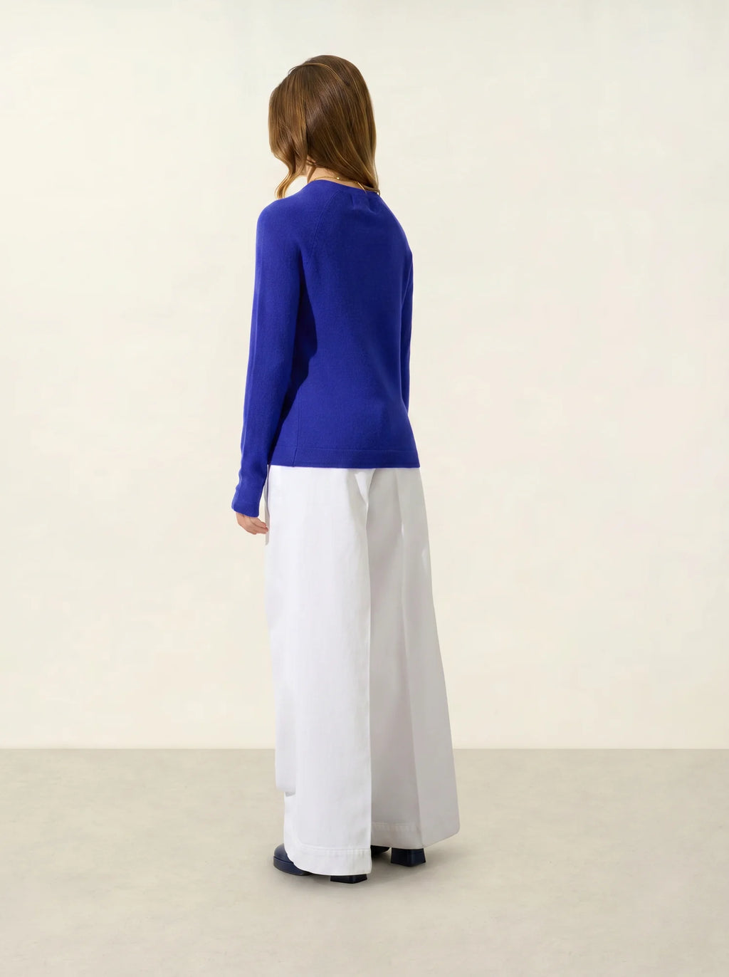 ECRIN pull col rond indigo