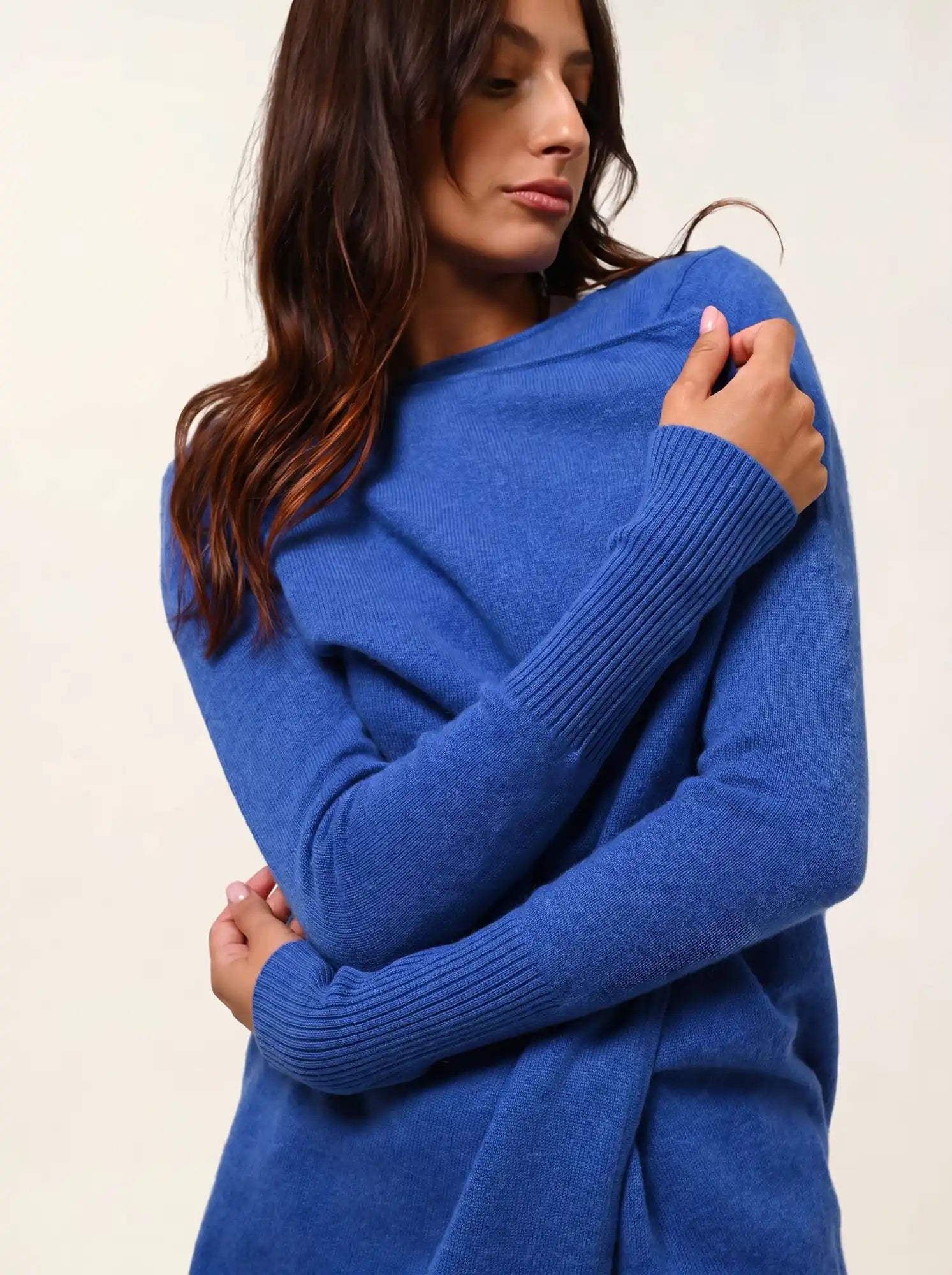 CHÉSERY veste longue bleu électrique