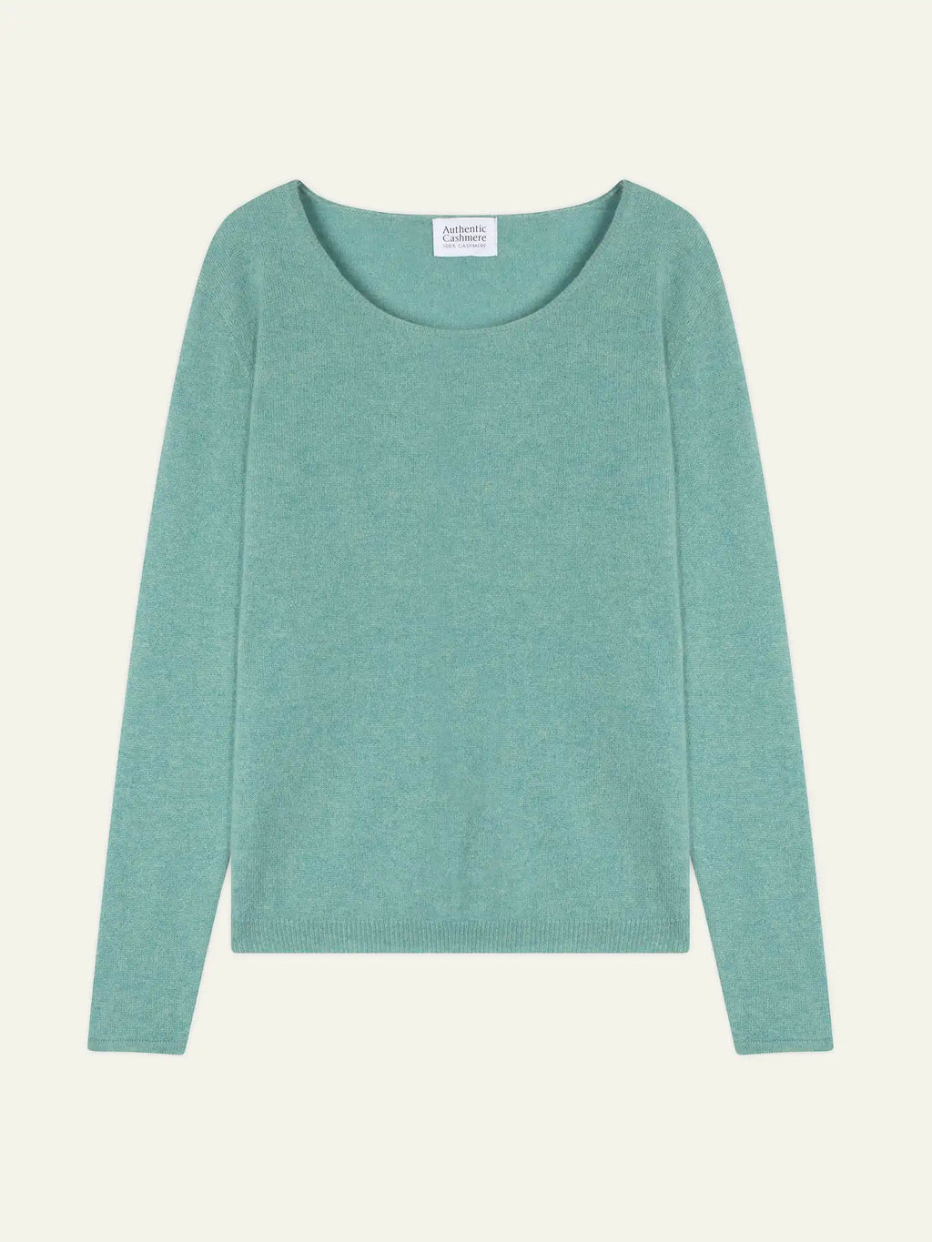 LANFON pull col rond vert chiné