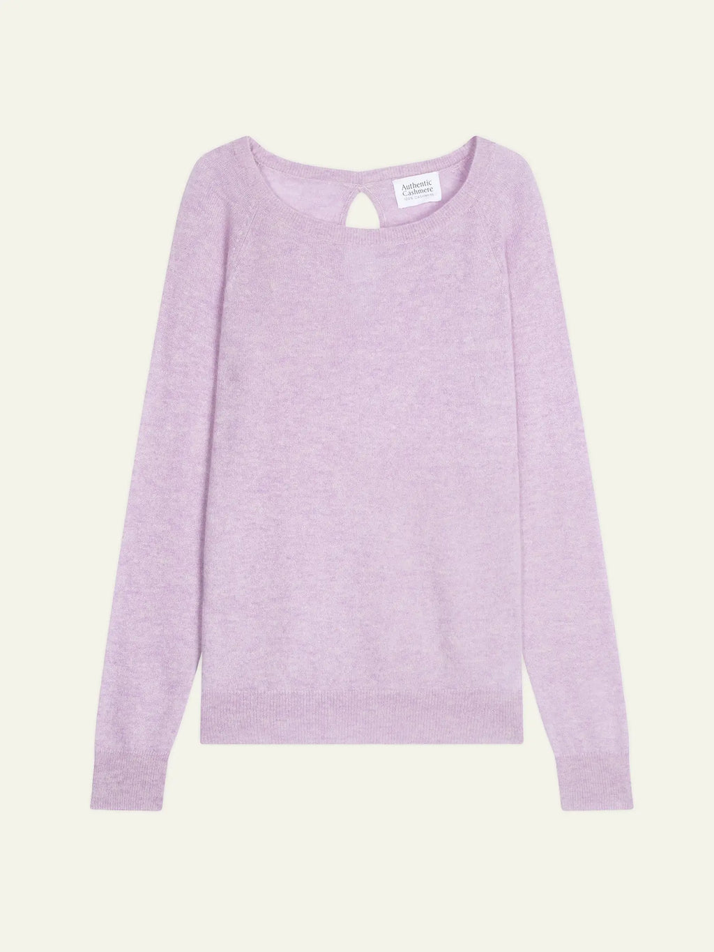 DIBONA pull col bateau goutte dos mauve chiné