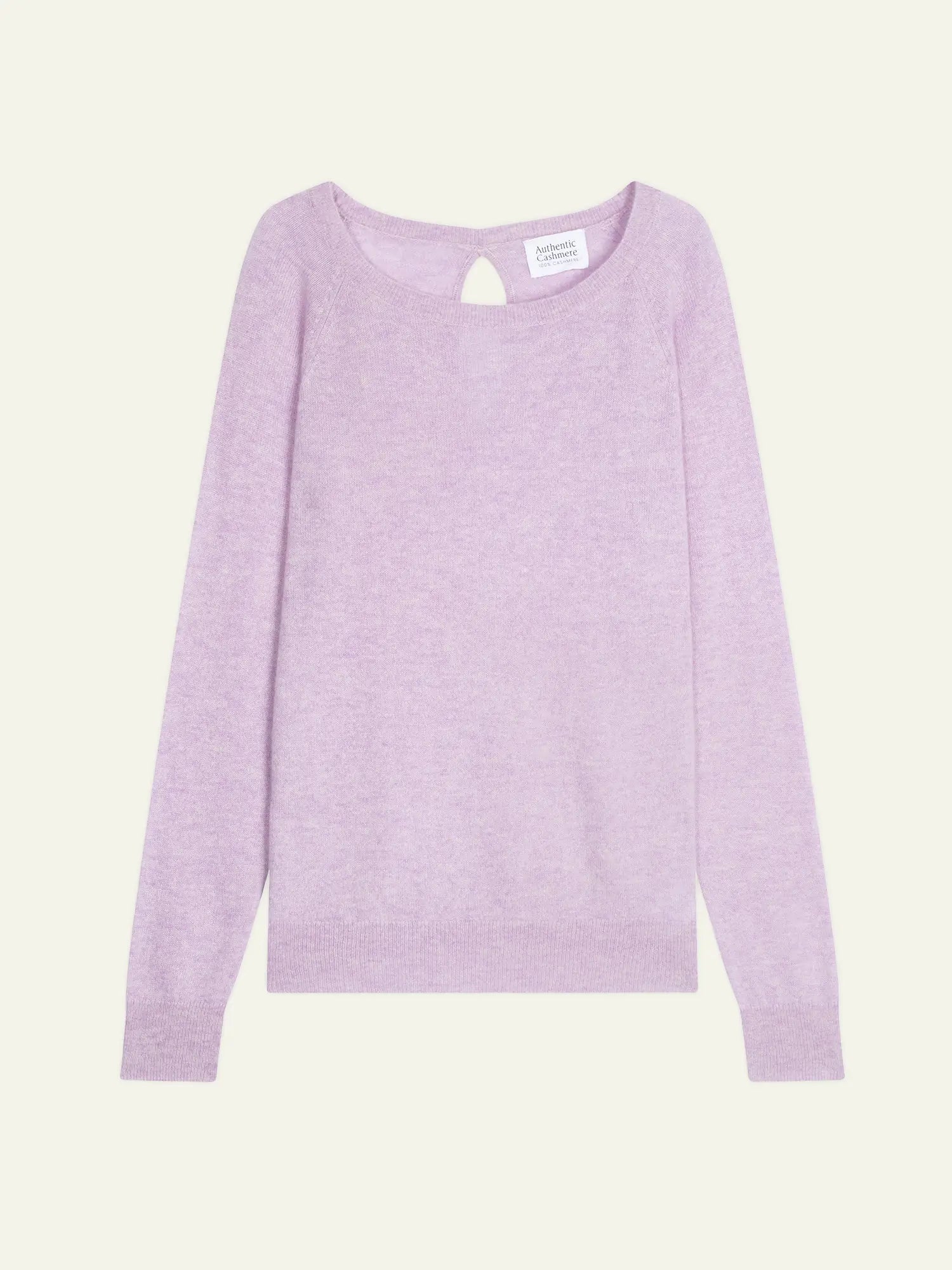 DIBONA pull col bateau goutte dos mauve chiné