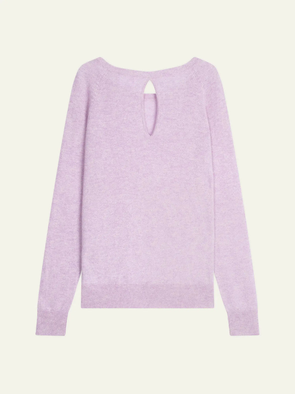 DIBONA pull col bateau goutte dos mauve chiné