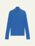 FORNET Pull Col Roulé Bleu Électrique