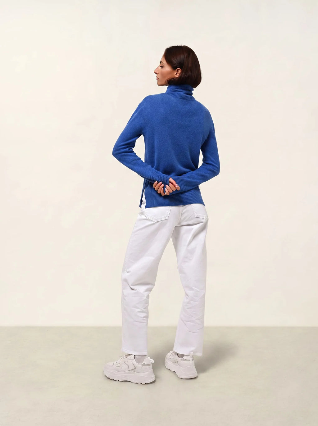 FORNET pull col roulé bleu électrique