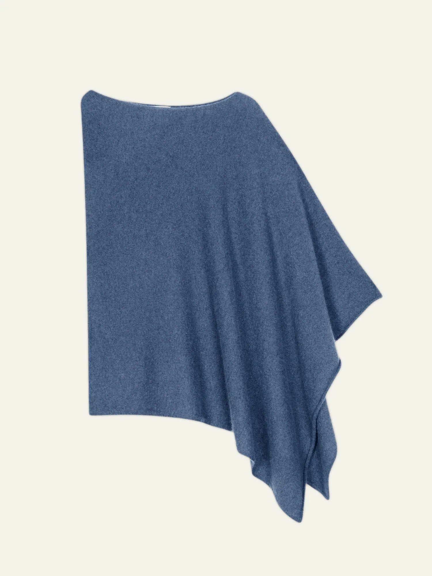CARRA poncho bleu denim