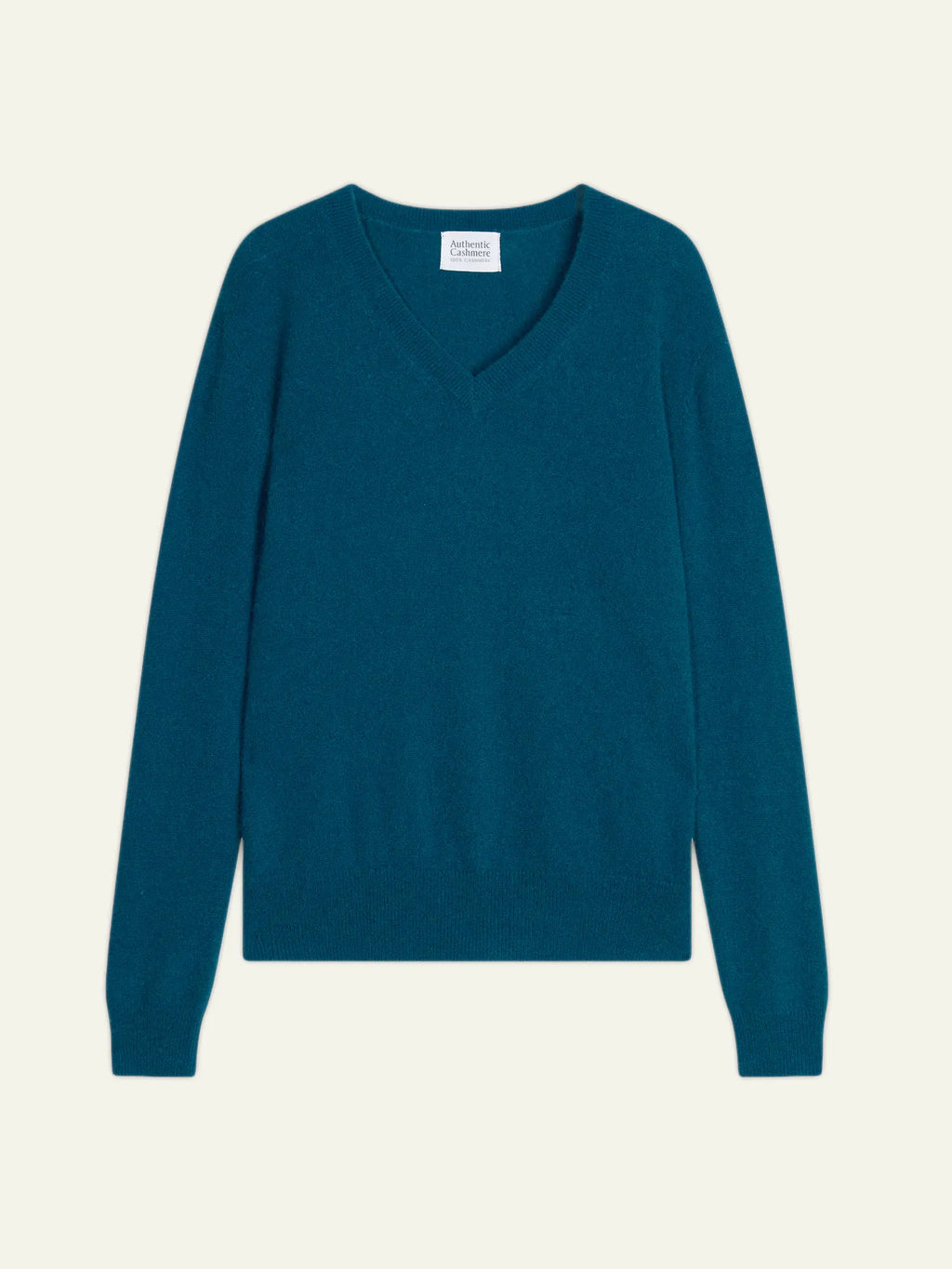 GARDORIA Pullover V-Ausschnitt Pfauenblau