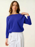 GOLÉON pull chauve souris indigo