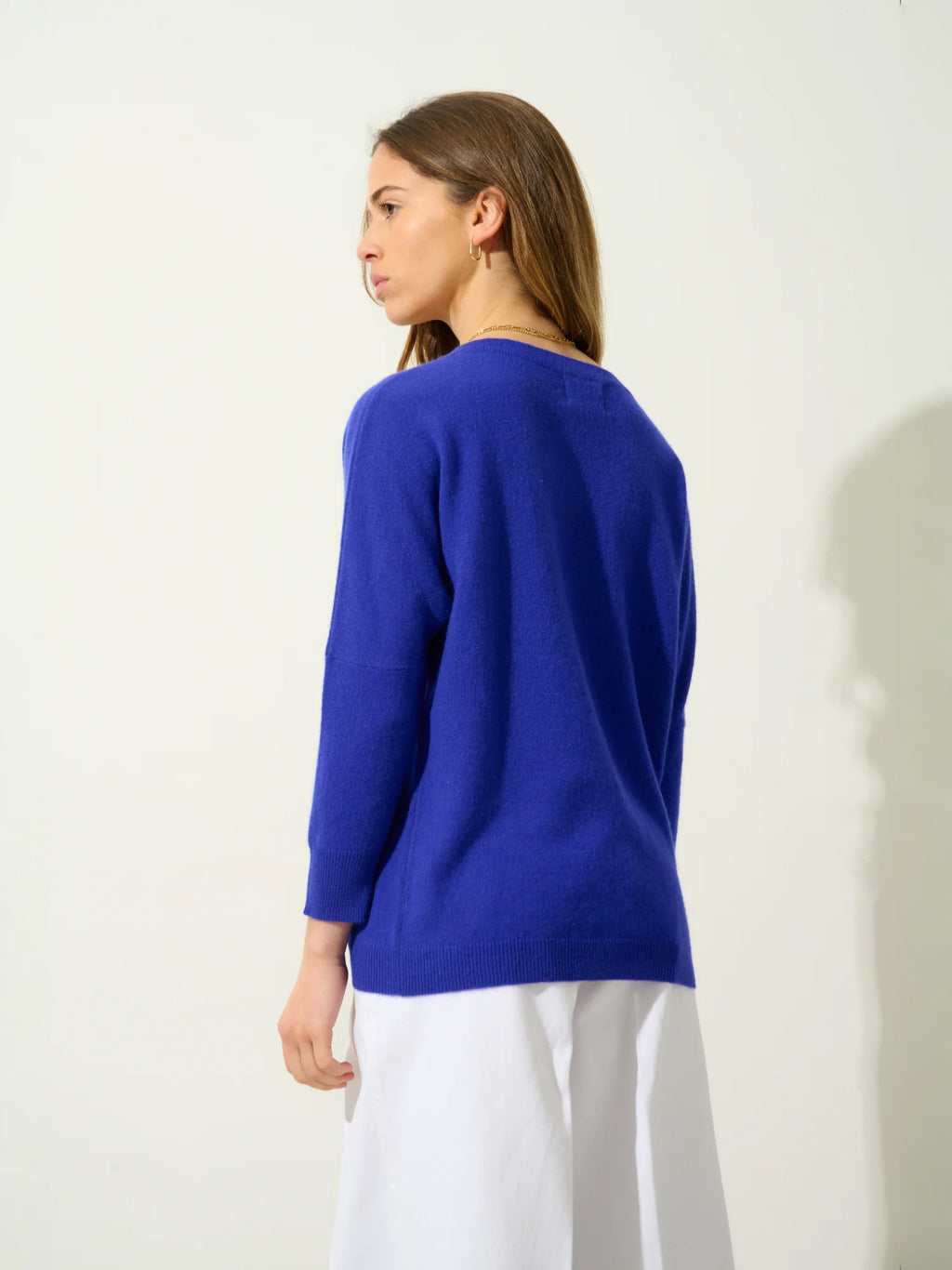 GOLÉON pull chauve souris indigo