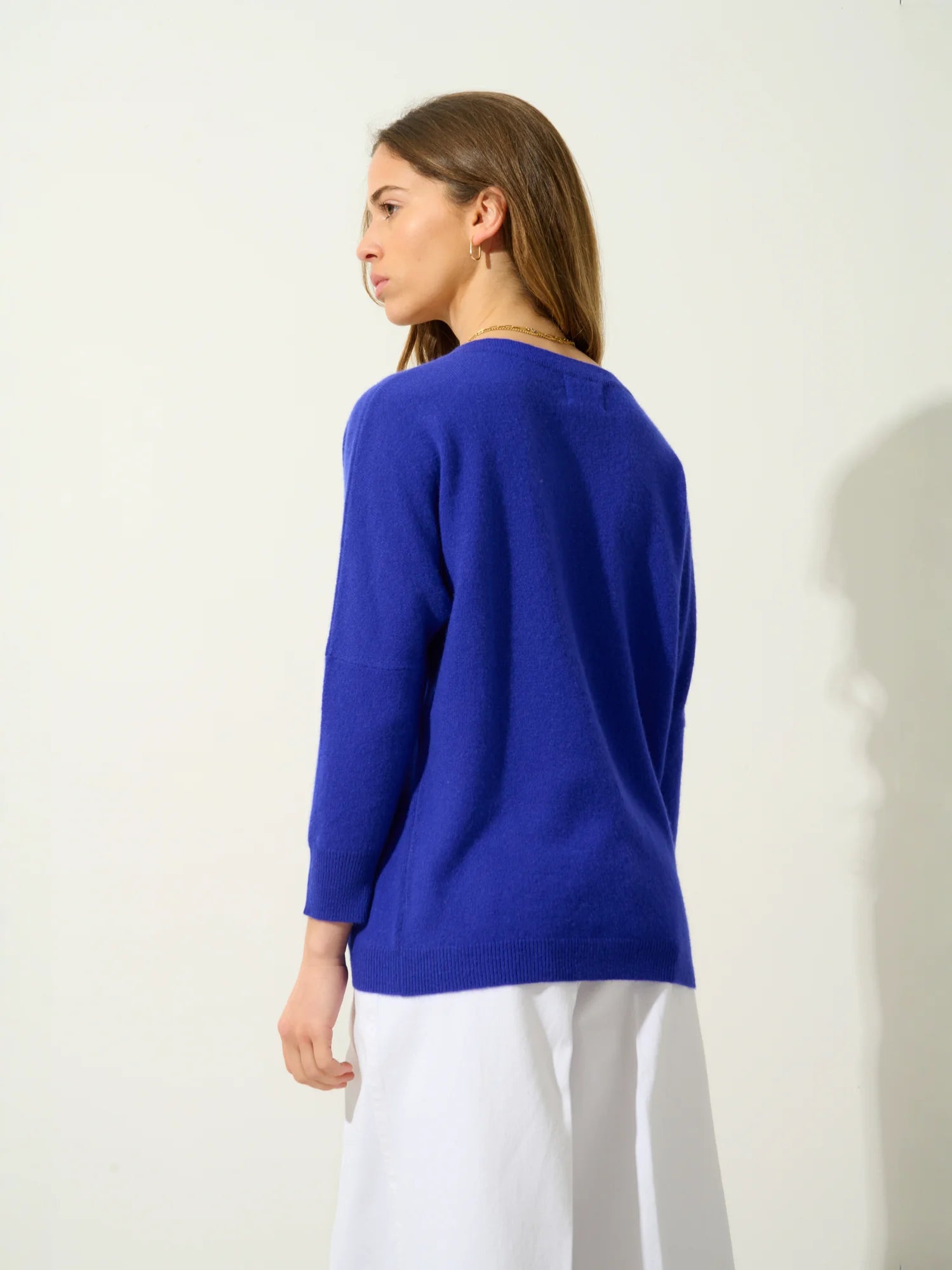 GOLÉON pull chauve souris indigo