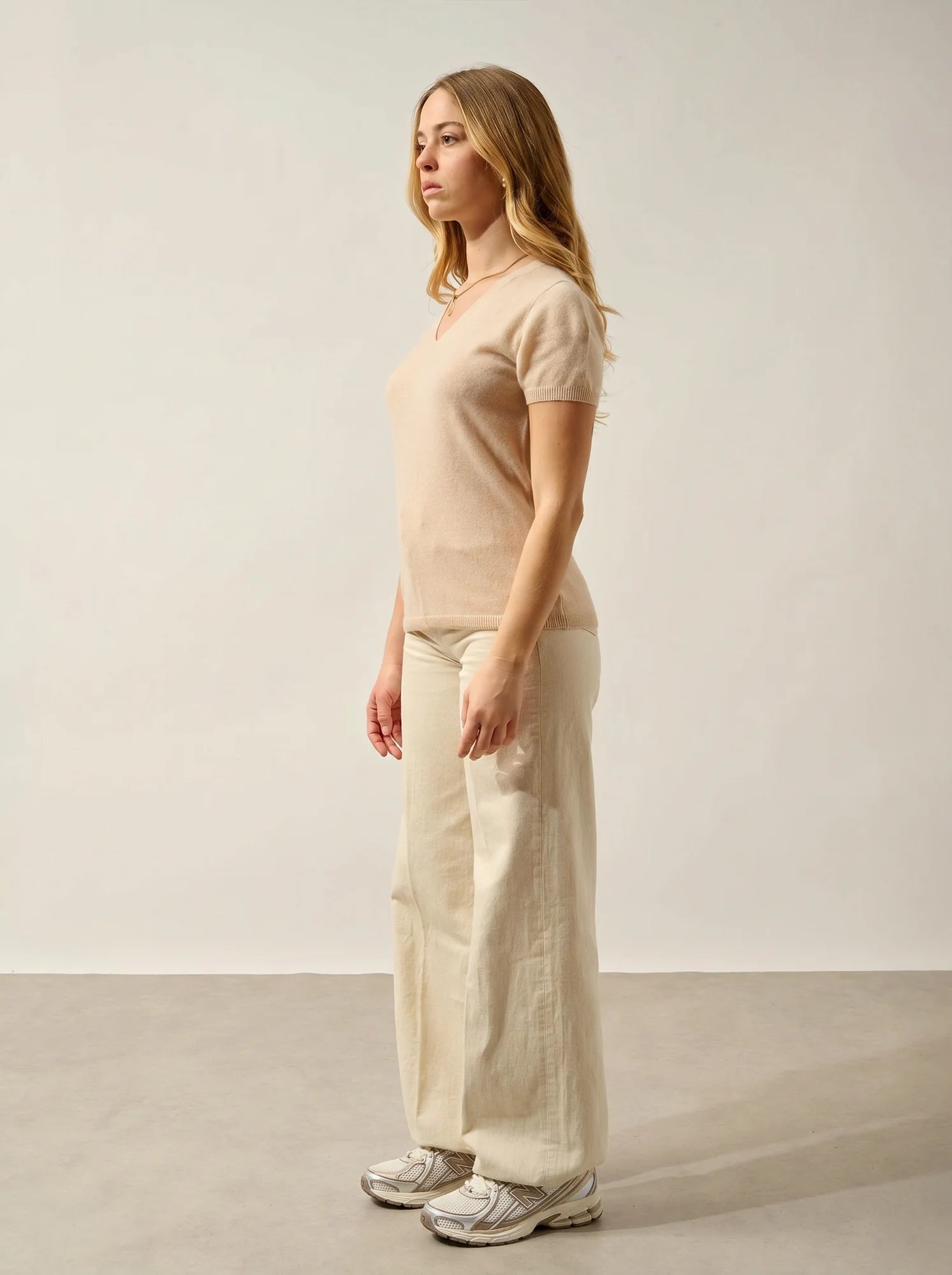 KALI t-shirt col V sable
