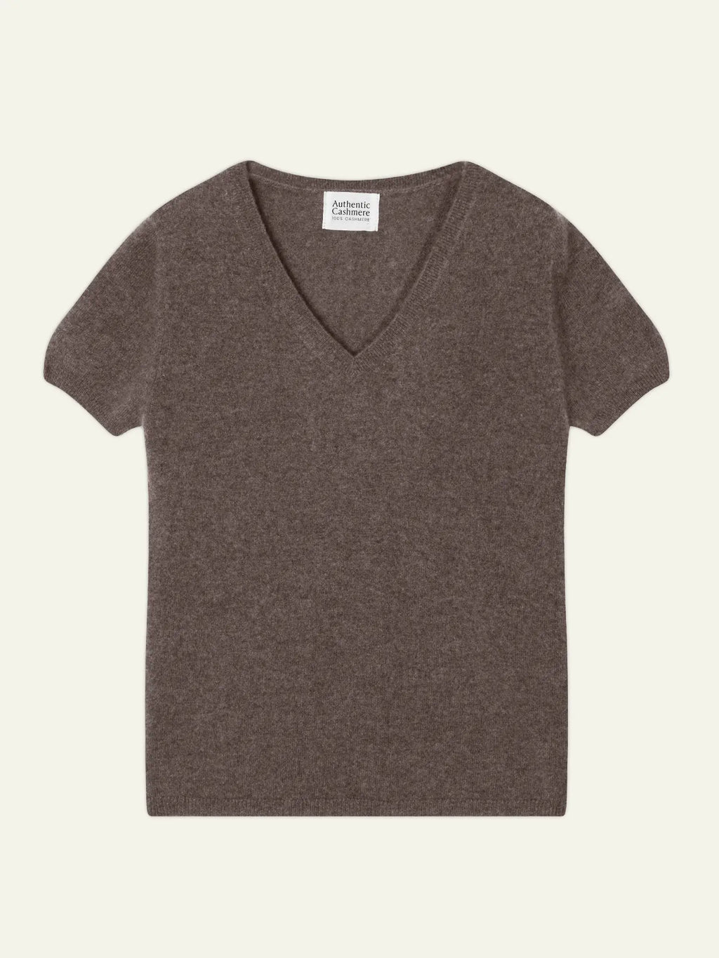 KALI t-shirt col V taupe chiné